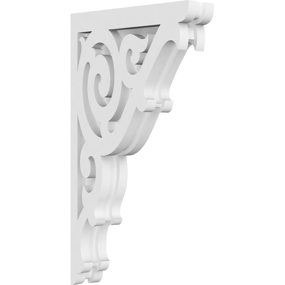 Ekena Millwork CORP01X08X14AT 1.875-in x 8-in x 14-in Athens Unfinished White PVC Paintable Corbel