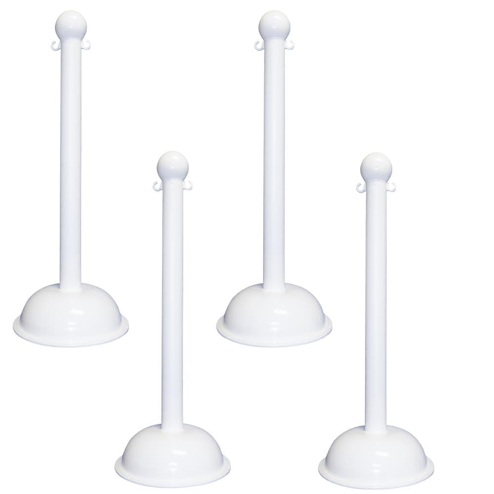 Mr. Chain 99901-4 White Heavy Duty Stanchion (4-pack)