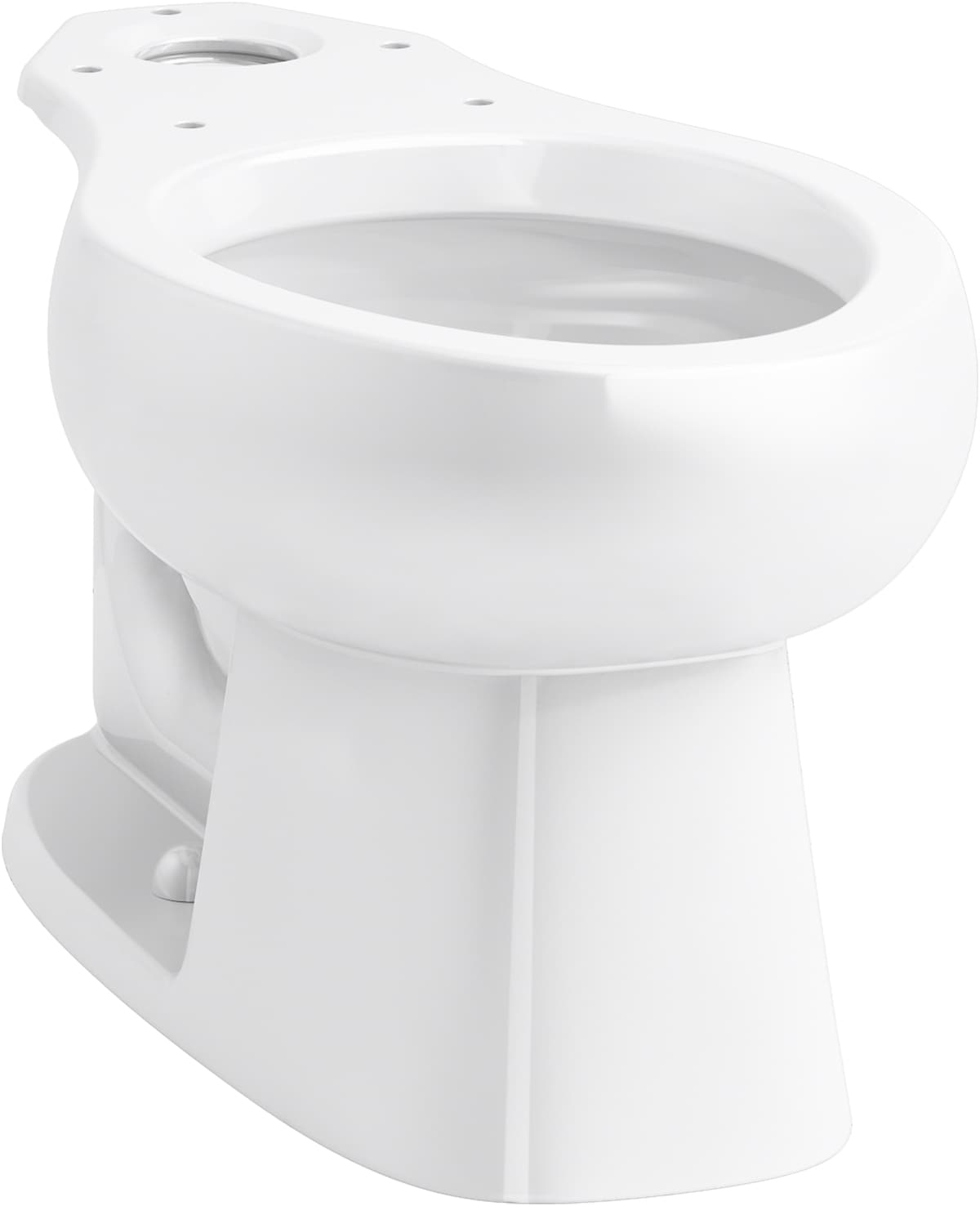 Windham White Elongated Chair Height Toilet Bowl 12-in Rough-In | - KOHLER 403217-0