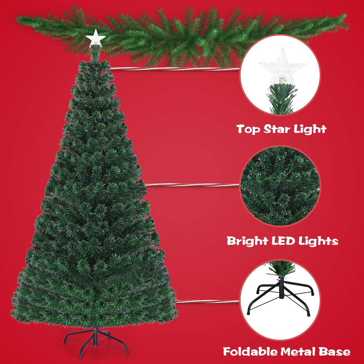 Costway CM20581 Artificial-Christmas-Trees - View #2