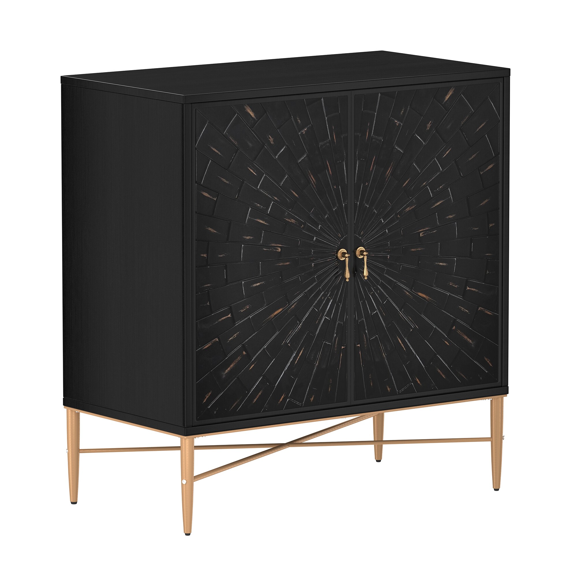 Clihome 15.75-in W x 31.63-in H Mdf Black Freestanding Utility Storage Cabinet