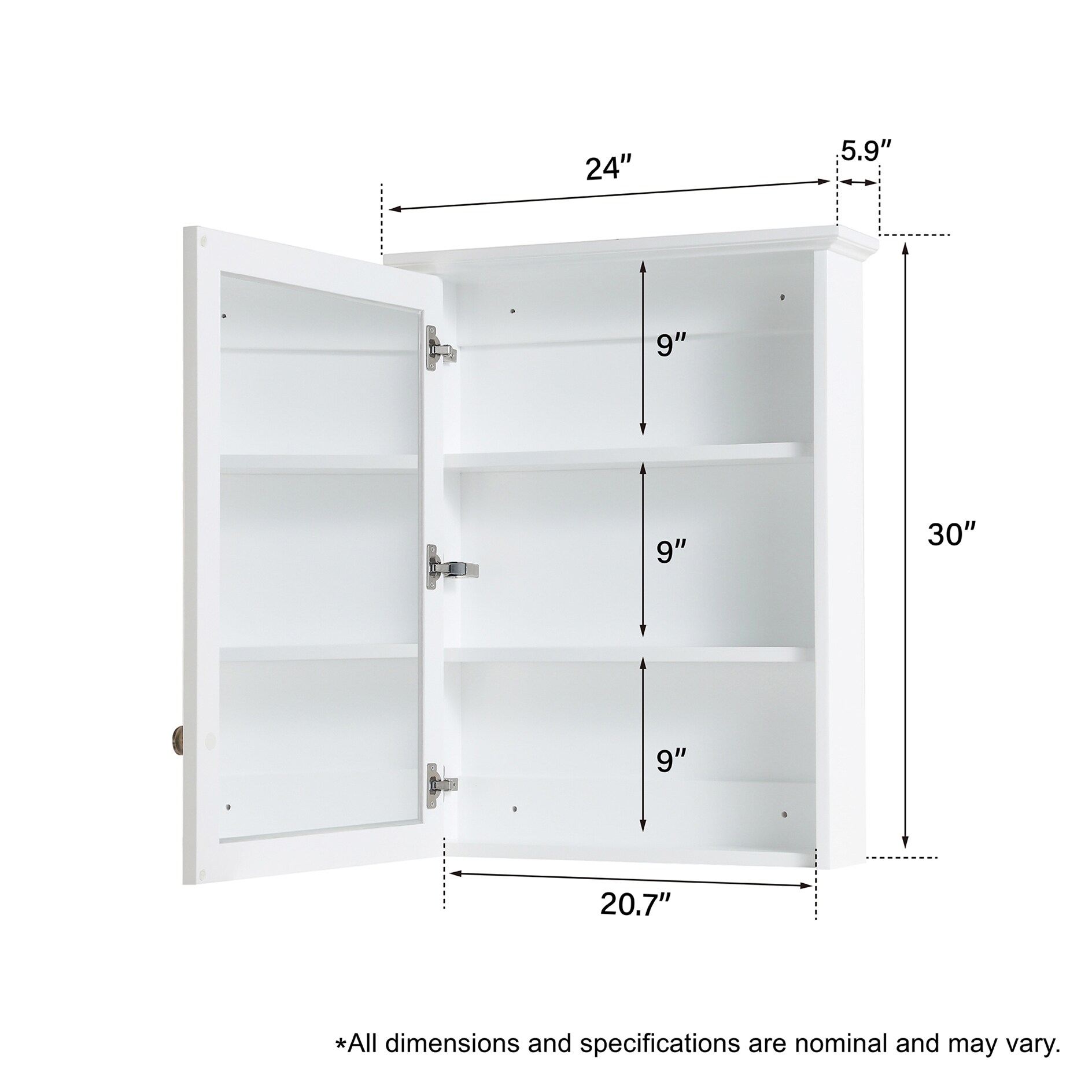 LIVIZA UCJ-WMC24YS1WT Bathroom-Medicine-Cabinets - View #3