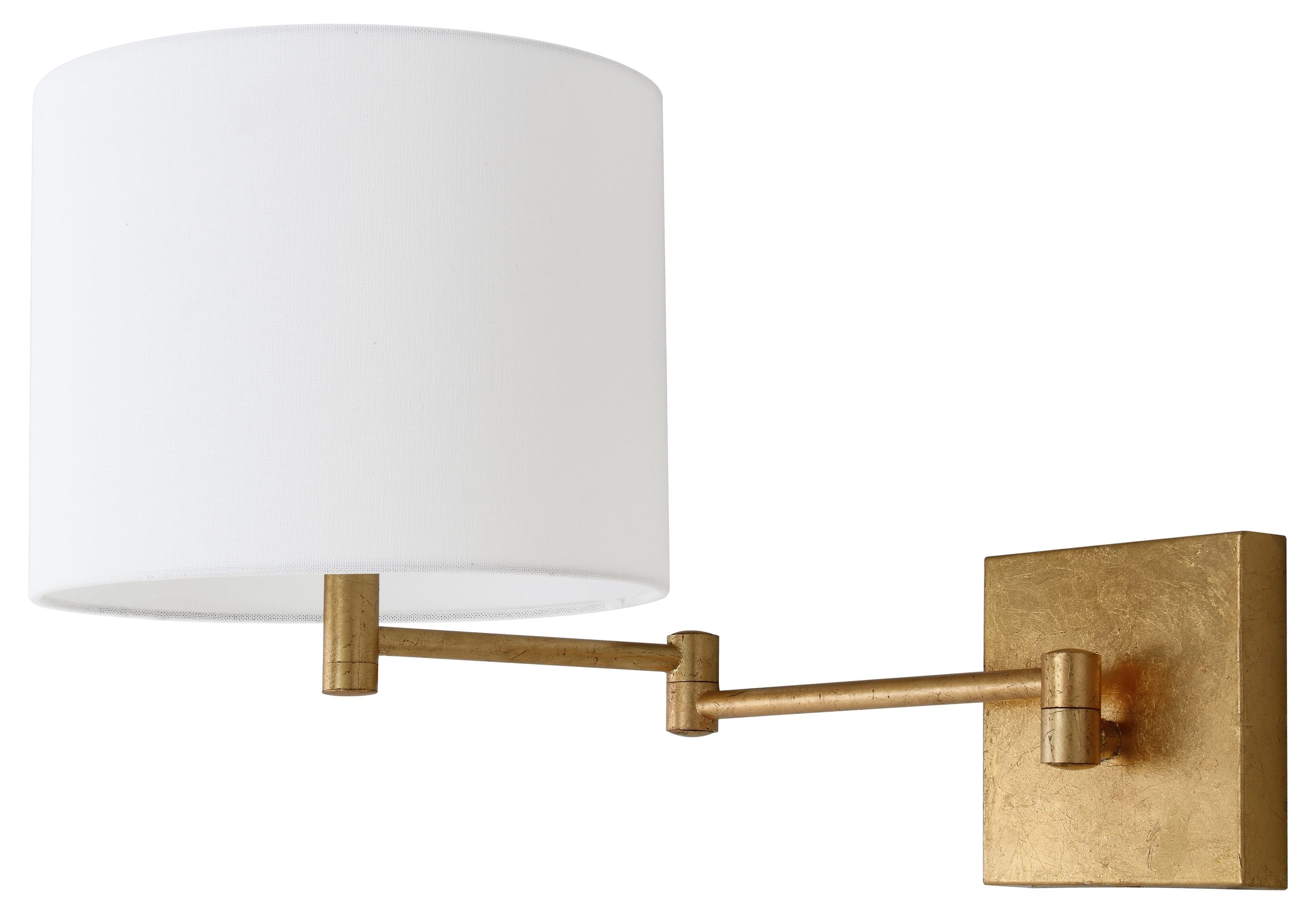 Lillian Gold 22.5" Contemporary Swing Arm Wall Sconce - Set of 2