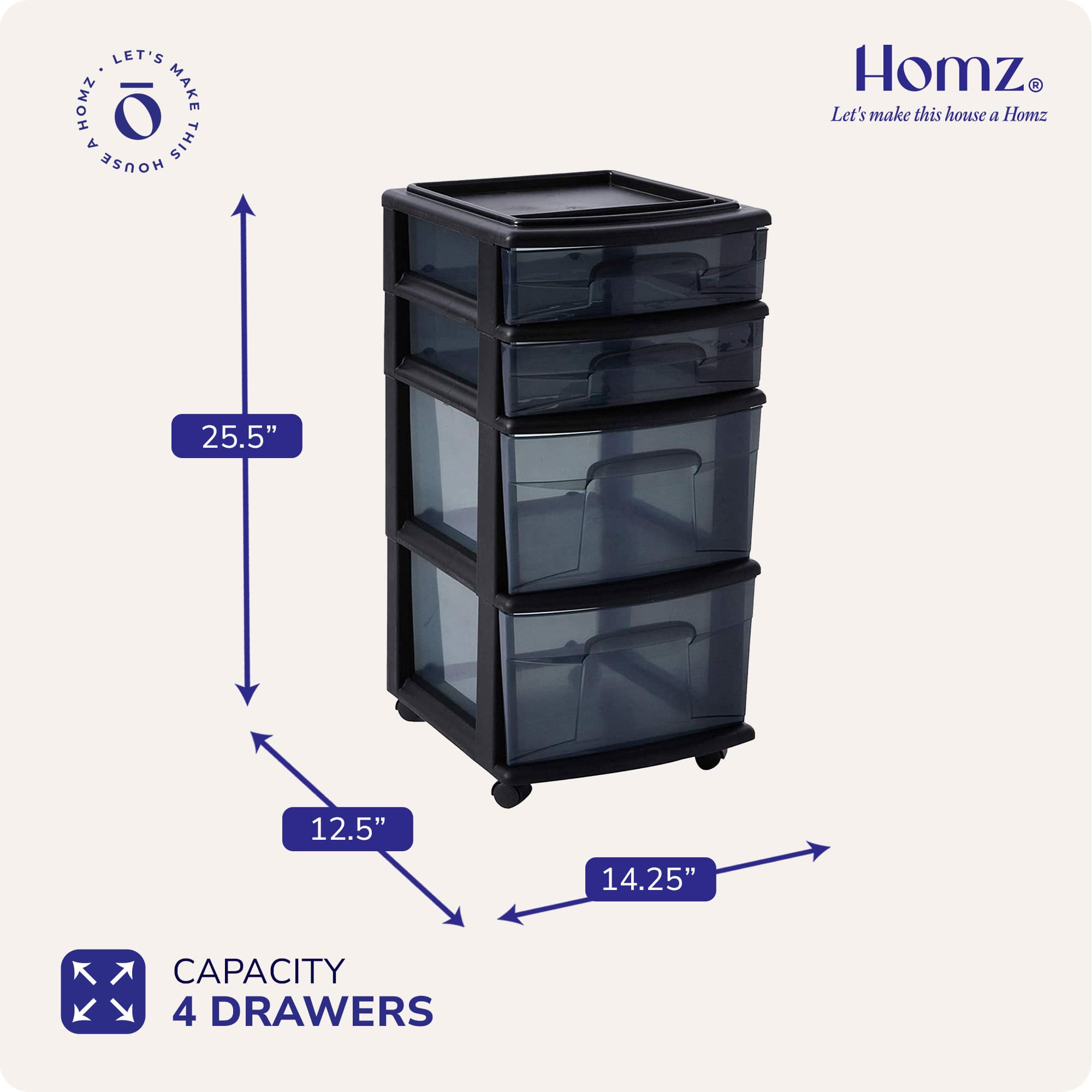 Homz Products 214880 Plastic-Storage-Totes - View #4
