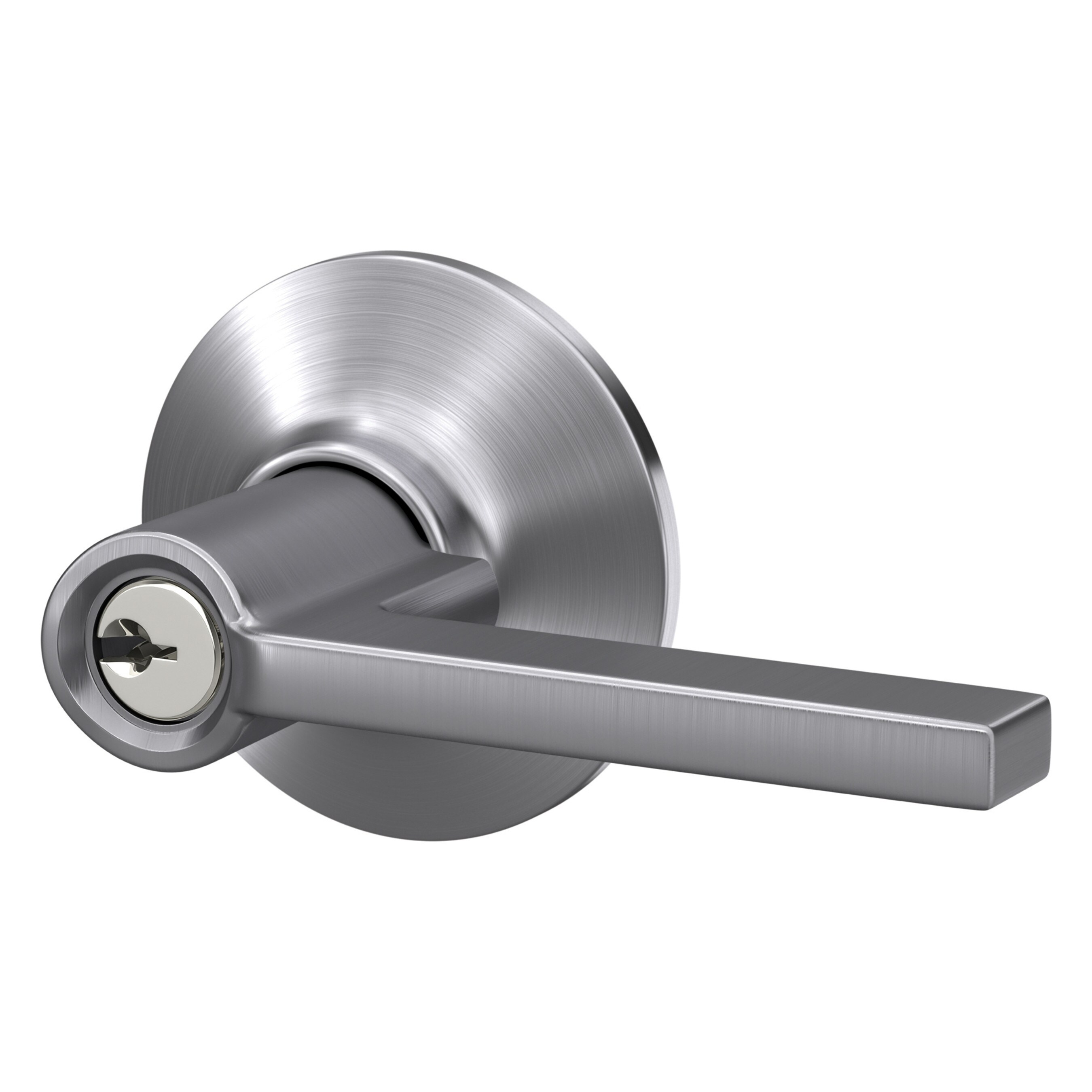 Schlage F51a Lat Latitude Satin Chrome Universal Exterior Keyed Entry Door Handle F51a Lat 626 7603