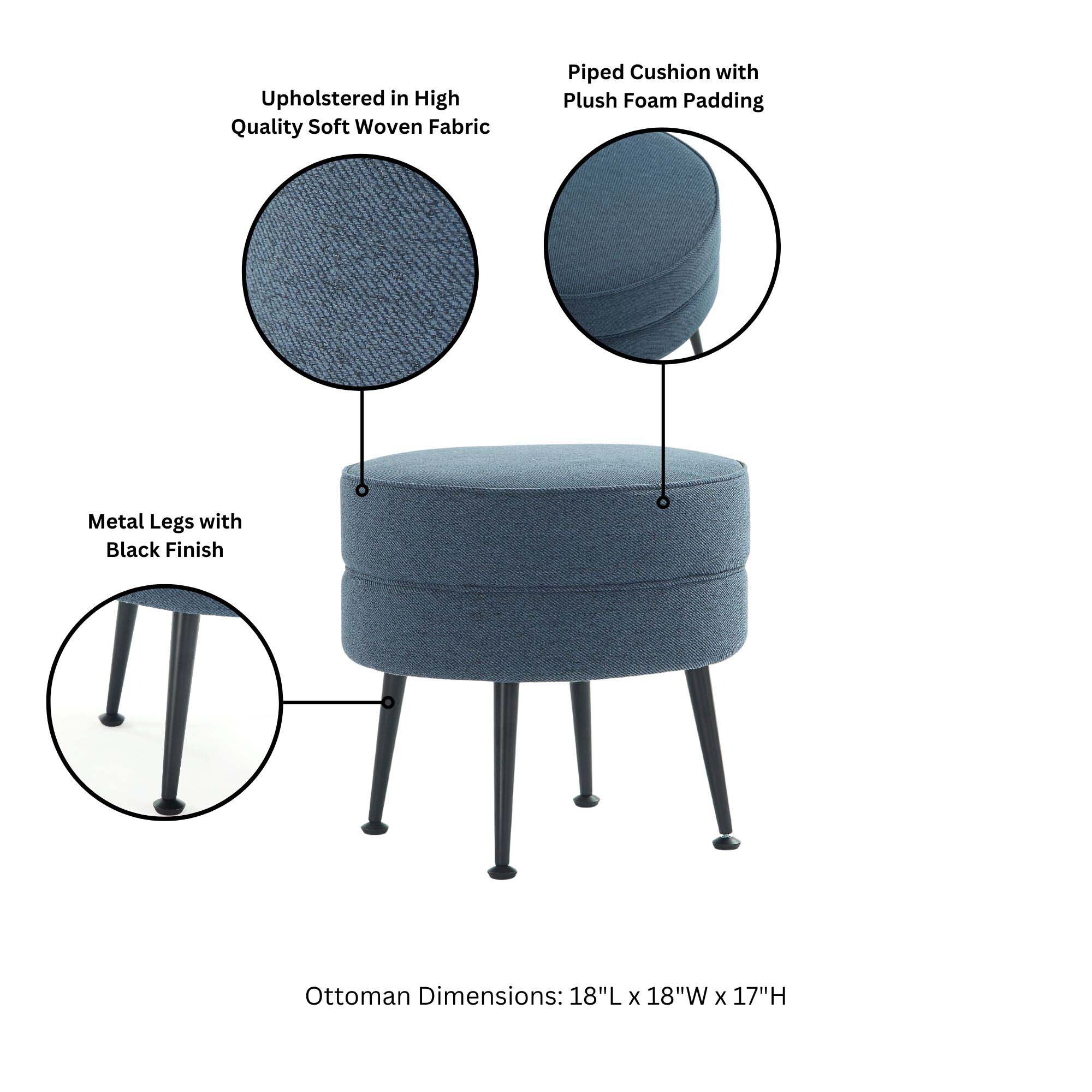 Manhattan Comfort 2-OT003-BLB Indoor-Ottomans - View #4