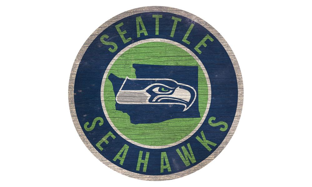 Seattle Seahawks Badge Reel - White