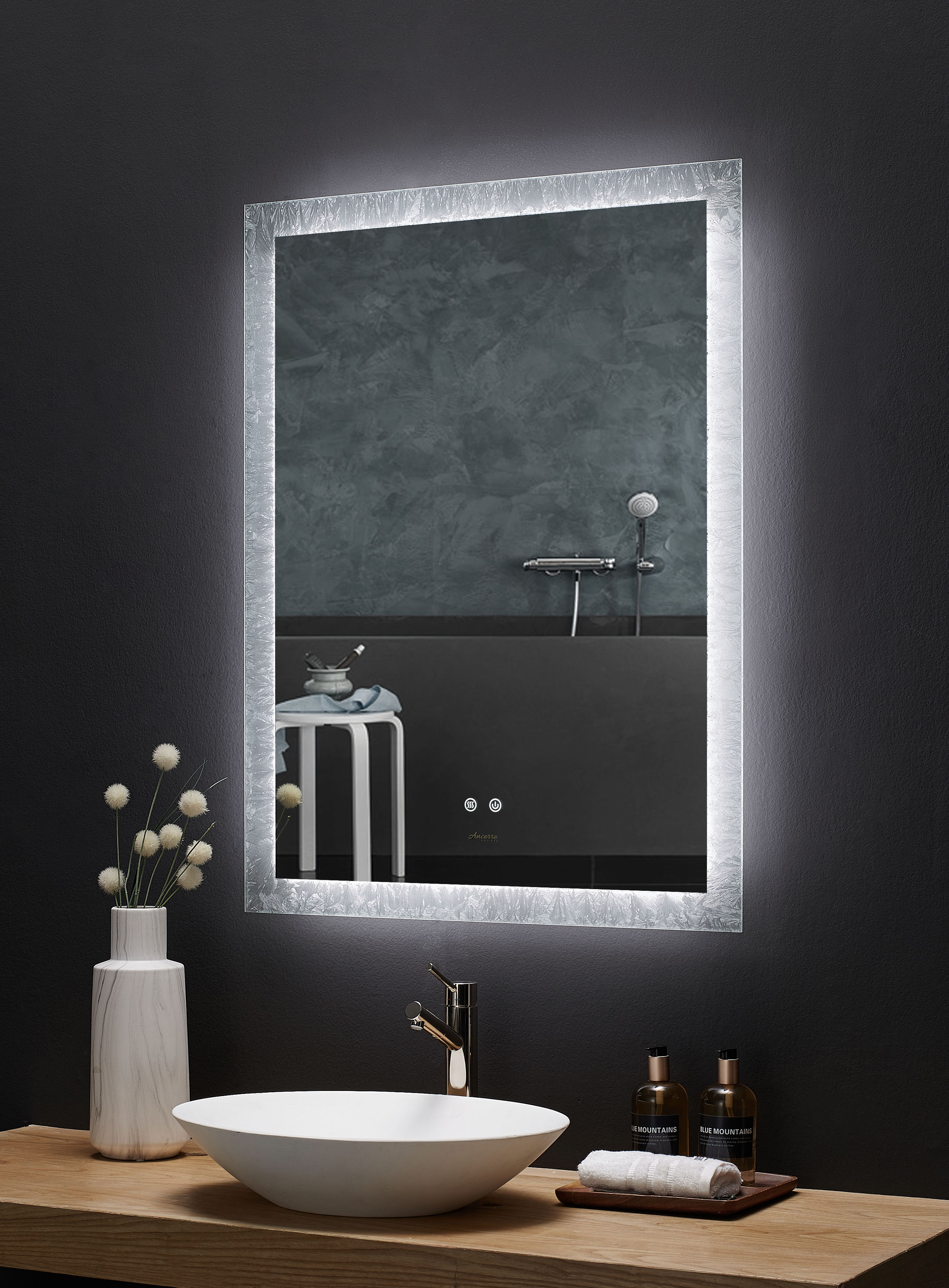 Immersion LED Lighted Bathroom Vanity Mirror with Bluetooth