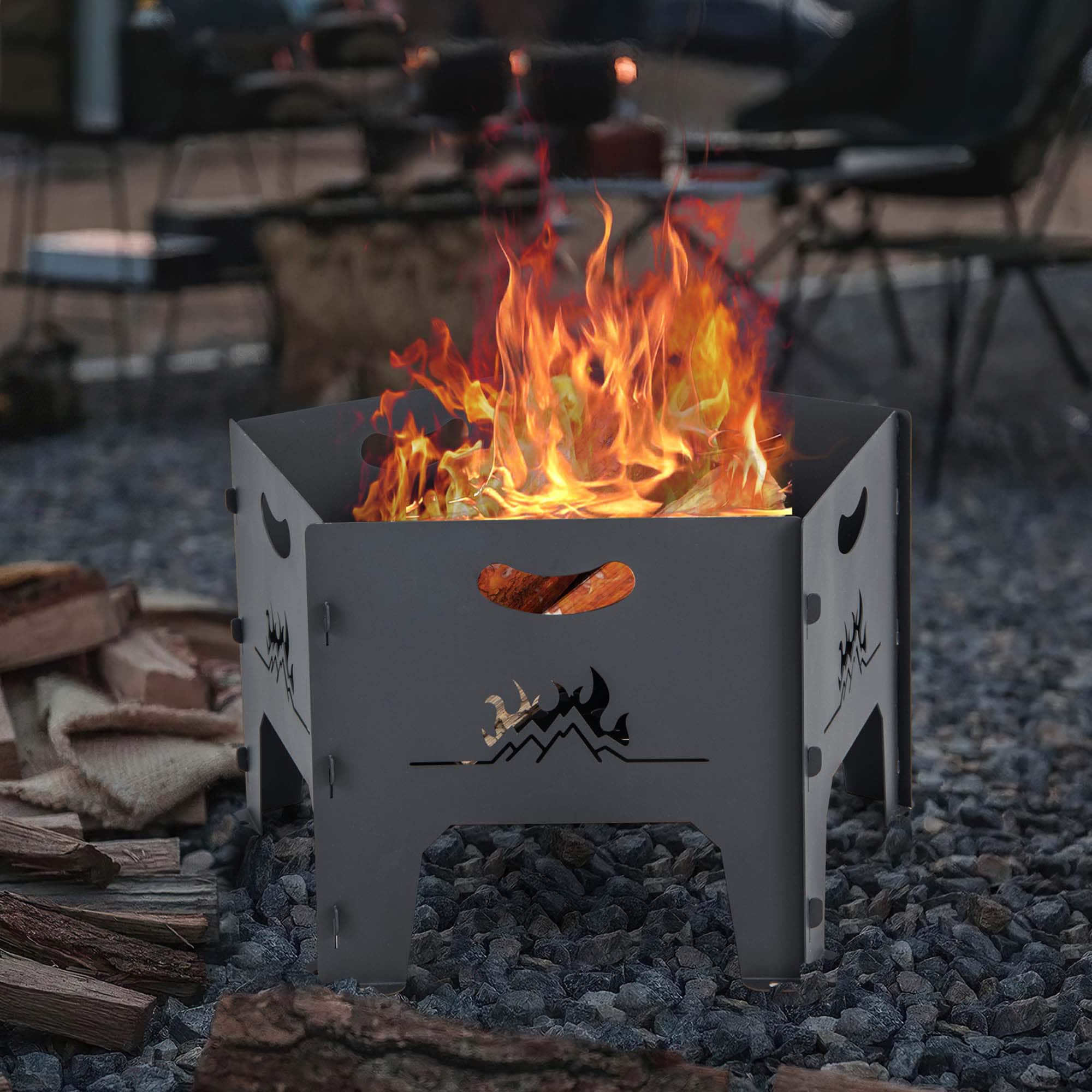 Costway HCST00472 Outdoor-Woodburning-Firepits - View #7