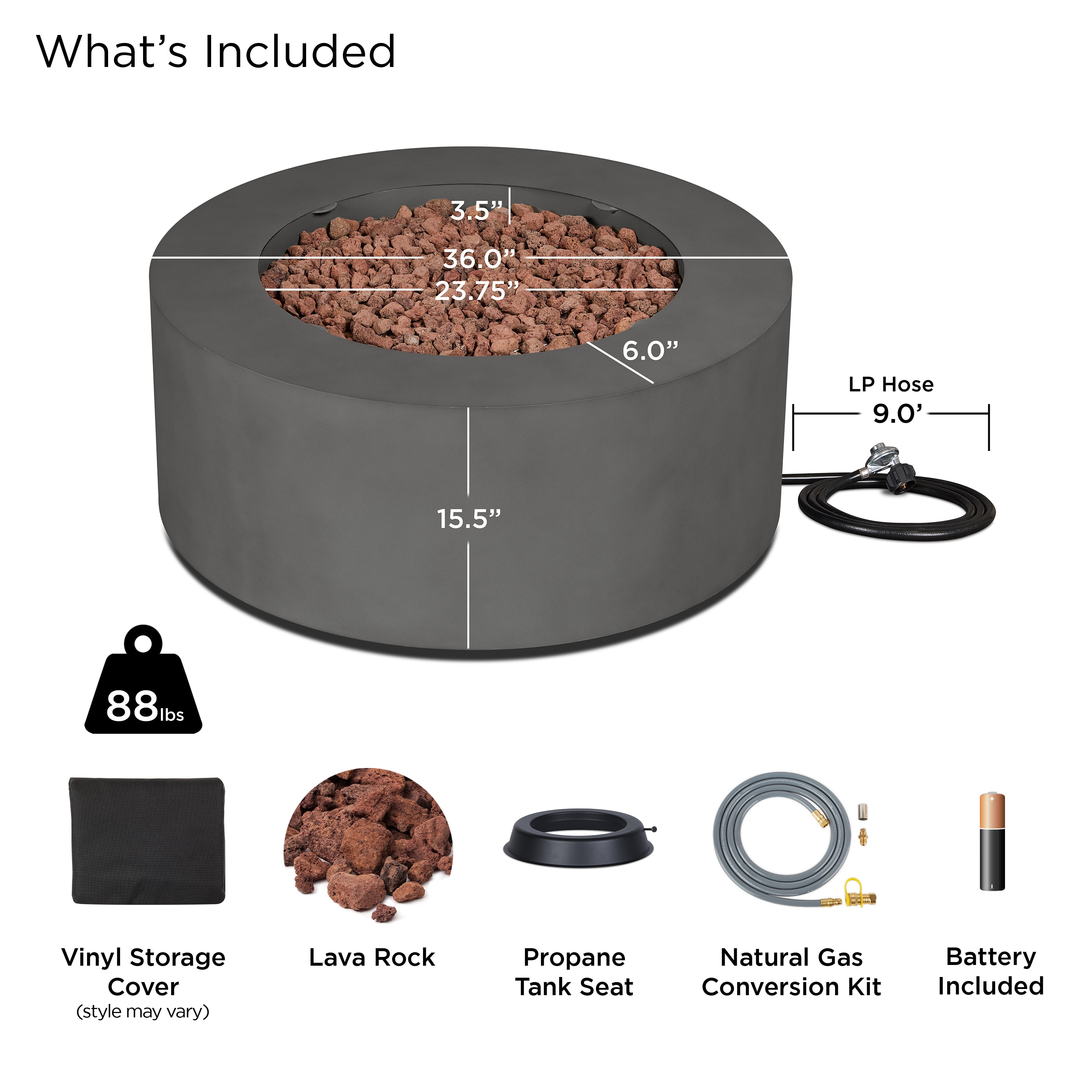 Real Flame C9815LP-WSLT Outdoor-Gas-Firepits - View #5