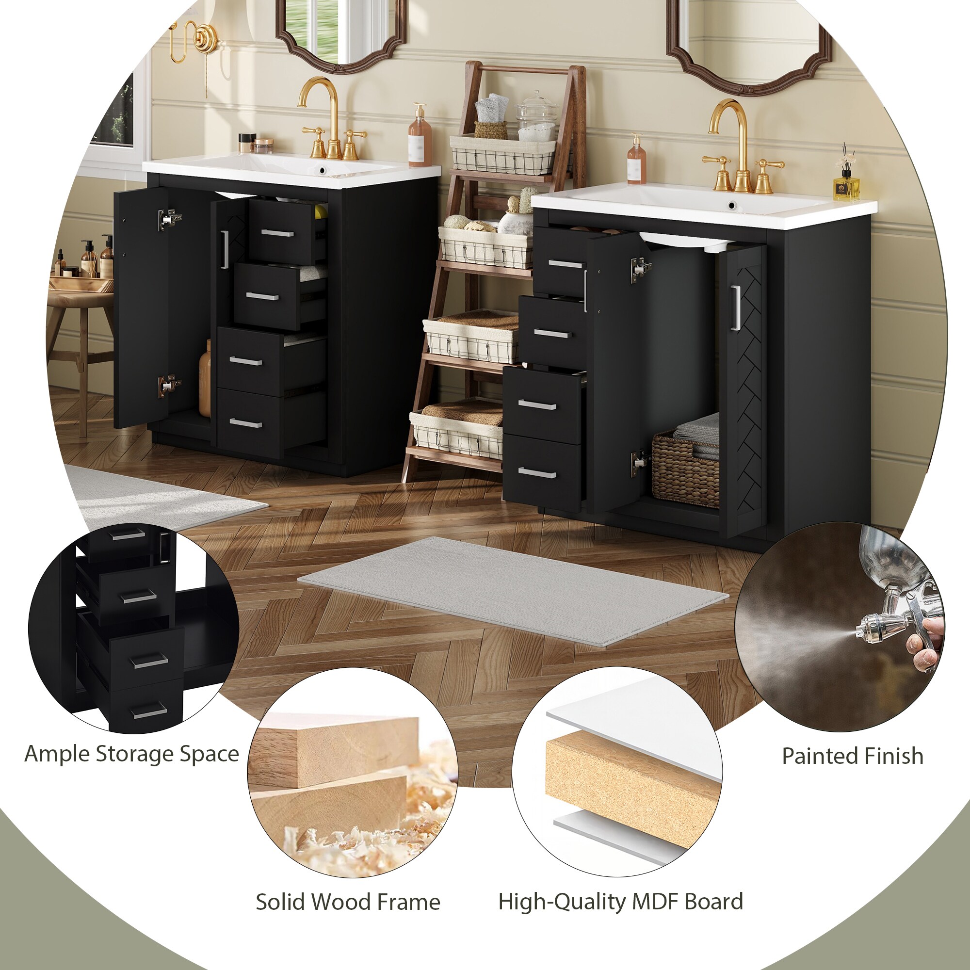 ModernLuxe L3P-N710SS00002B Bath-Vanity-Combo - View #4