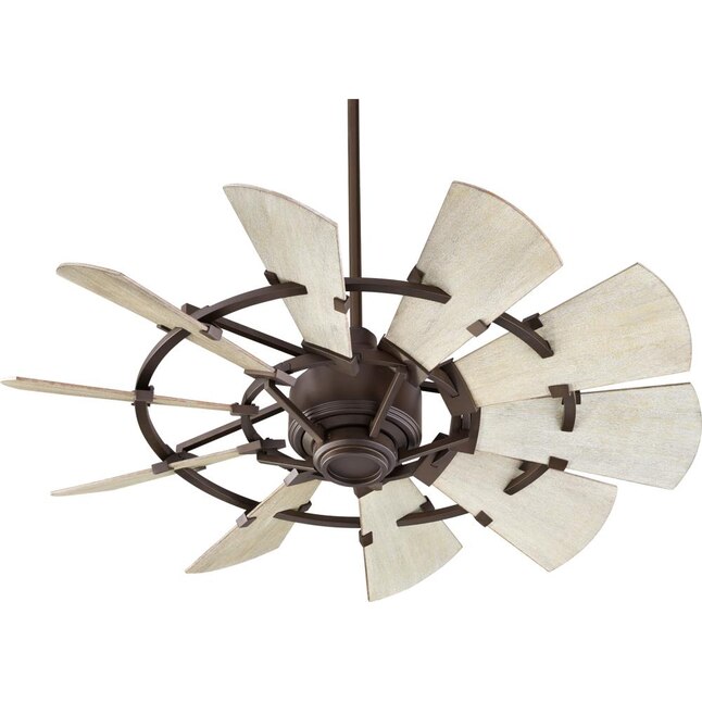 Quorum International 44 In Oiled Bronze Indoor Windmill Ceiling Fan Wall Mounted With Remote 10 Blade The Fans Department At Com - Ceiling Fans Wall Mounted