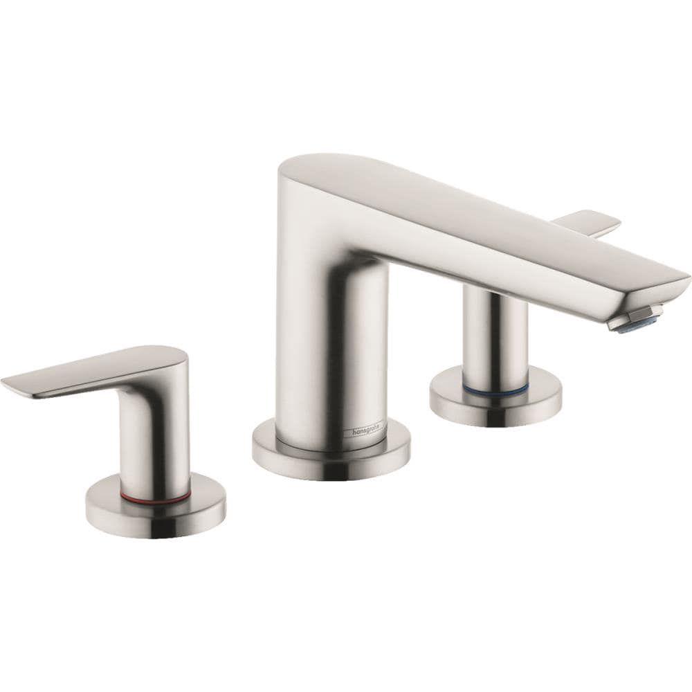 Hansgrohe Talis E Brushed Nickel 2-handle Deck-mount Roman Low-arc ...