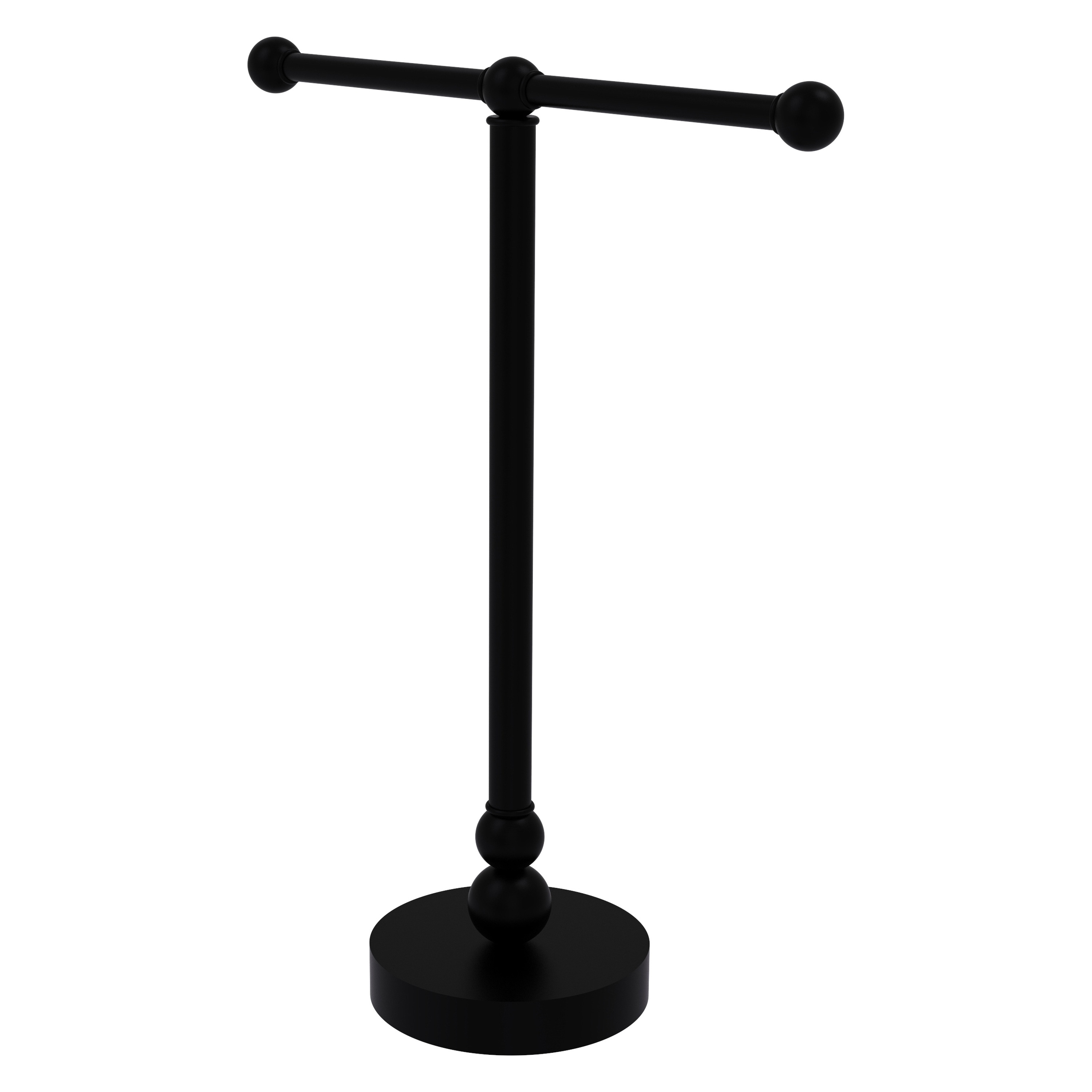 Allied Brass Bolero Matte Black Freestanding Towel Rack 14-in x 14.5-in ...