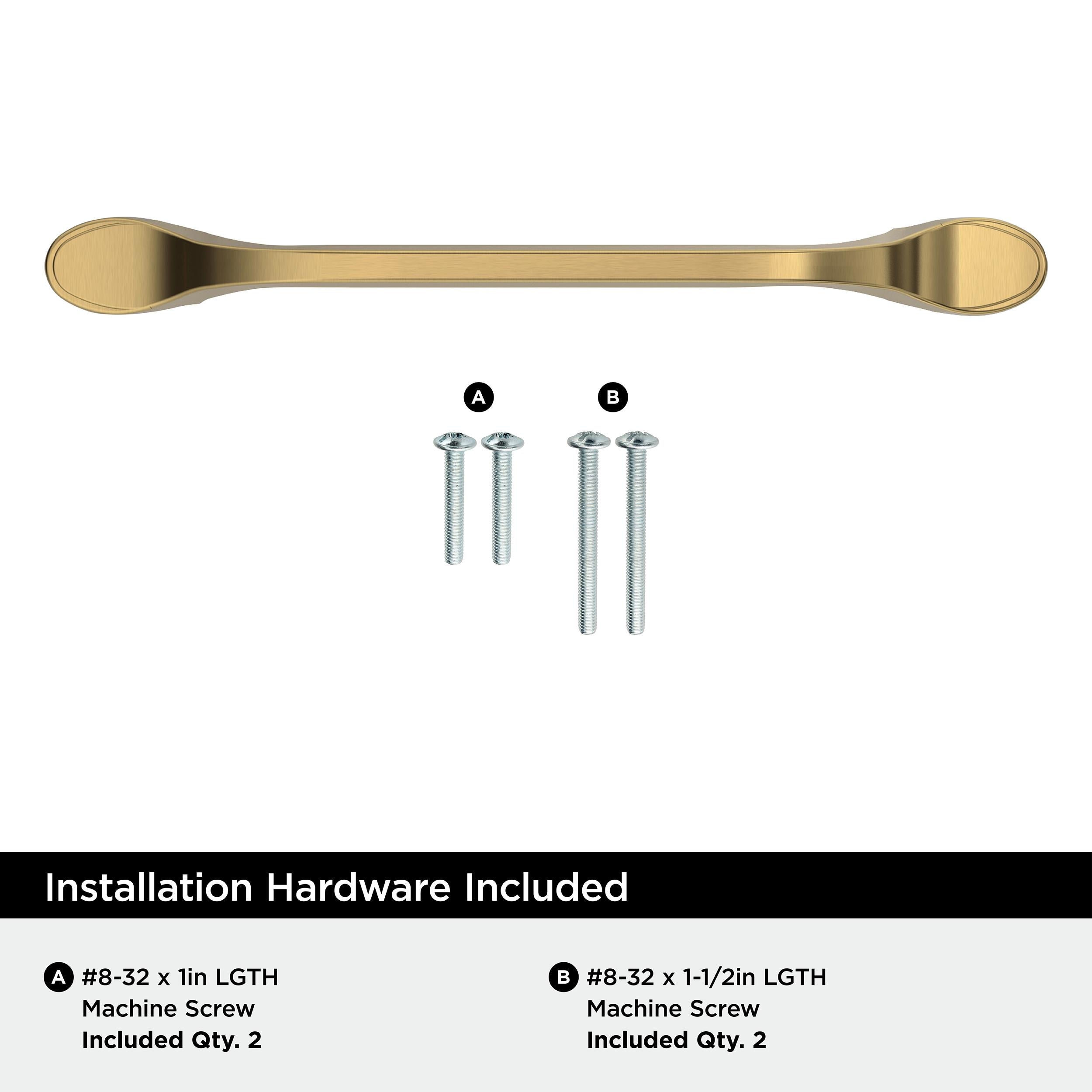 Ravino 7" Champagne Bronze Arch Cabinet Pull with Mounting Hardware