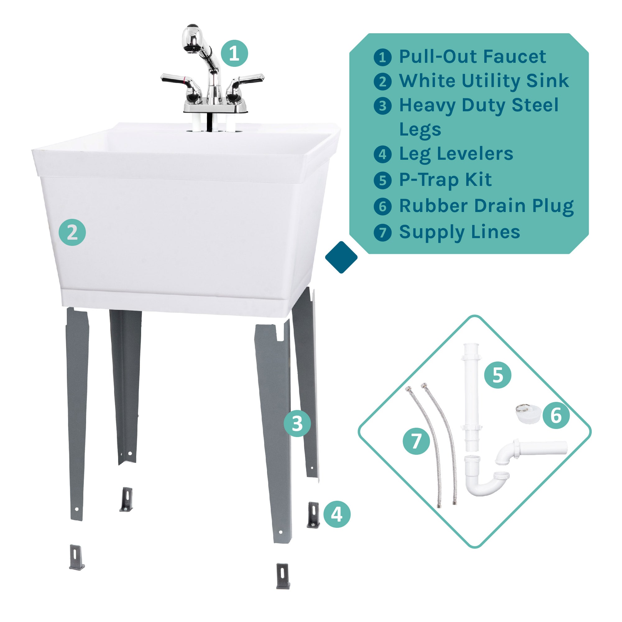 Cambridge Resources 040 US6000 Laundry-Tubs-Utility-Sinks - View #8