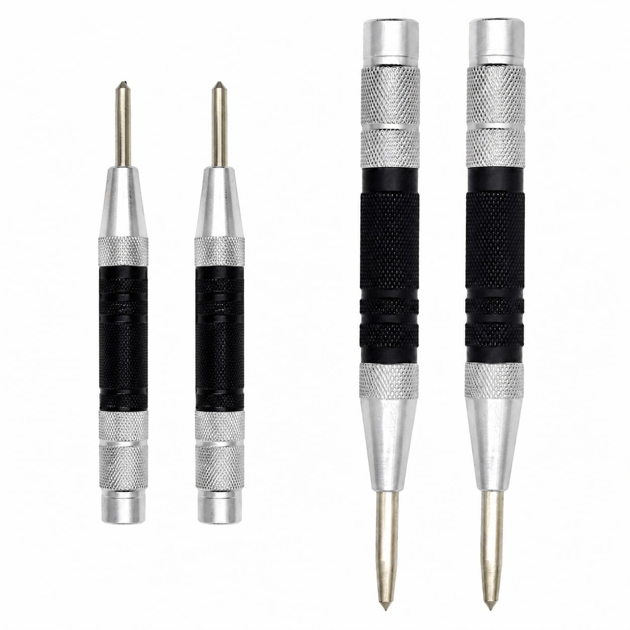 Linder Group Inc Automatic Center Punch 2 Piece 6 Inch Hardened Steel Spring Loaded Adjustable Knurled Cap for Machinists Carpenters Wood Steel Glass Plastic #L3AB3EAI