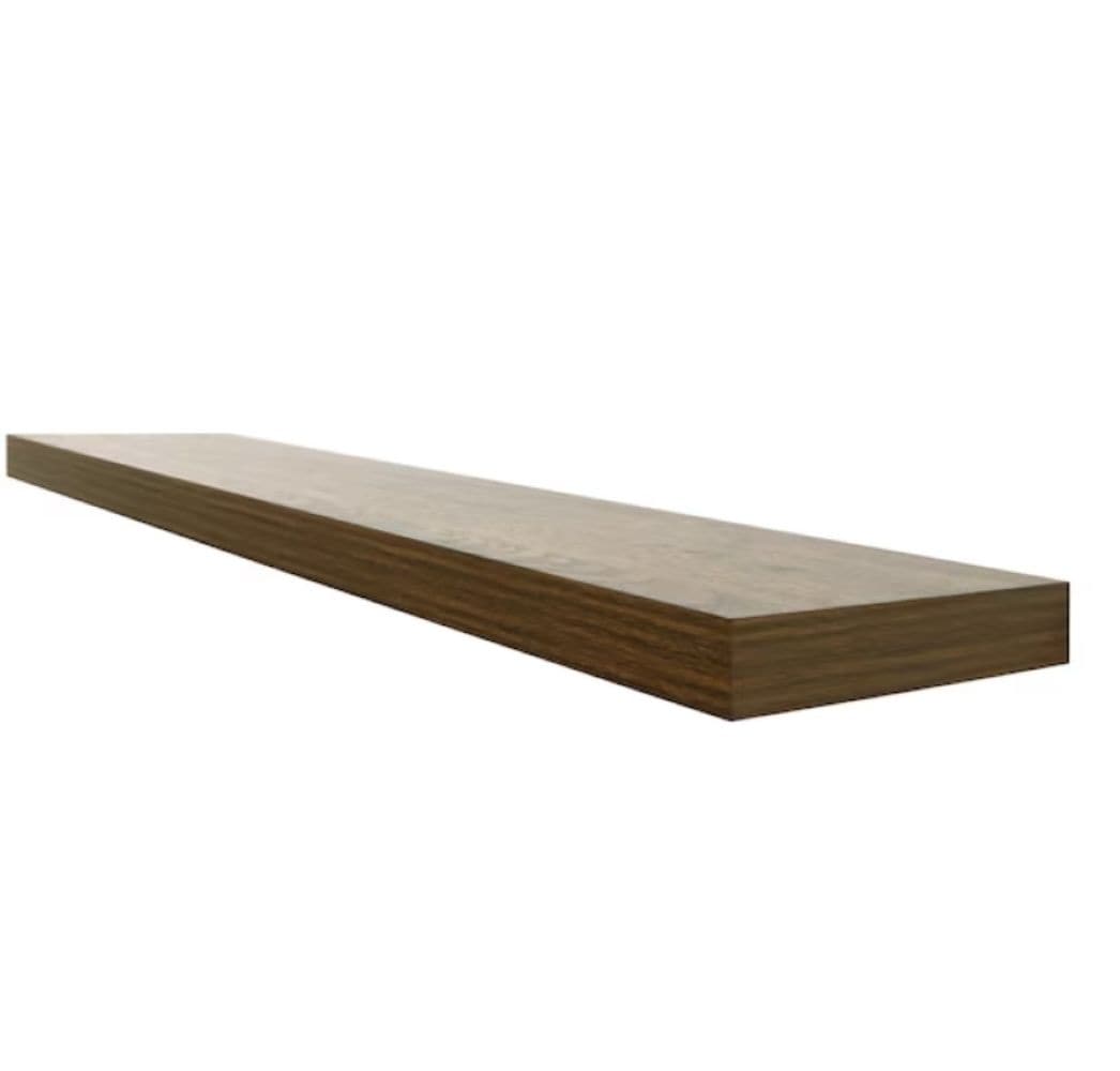 allen + roth LOWE36WMS-DO 35.43-in L x 7.87-in D x 1.5-in H Dark Oak Particleboard Rectangular Floating shelf