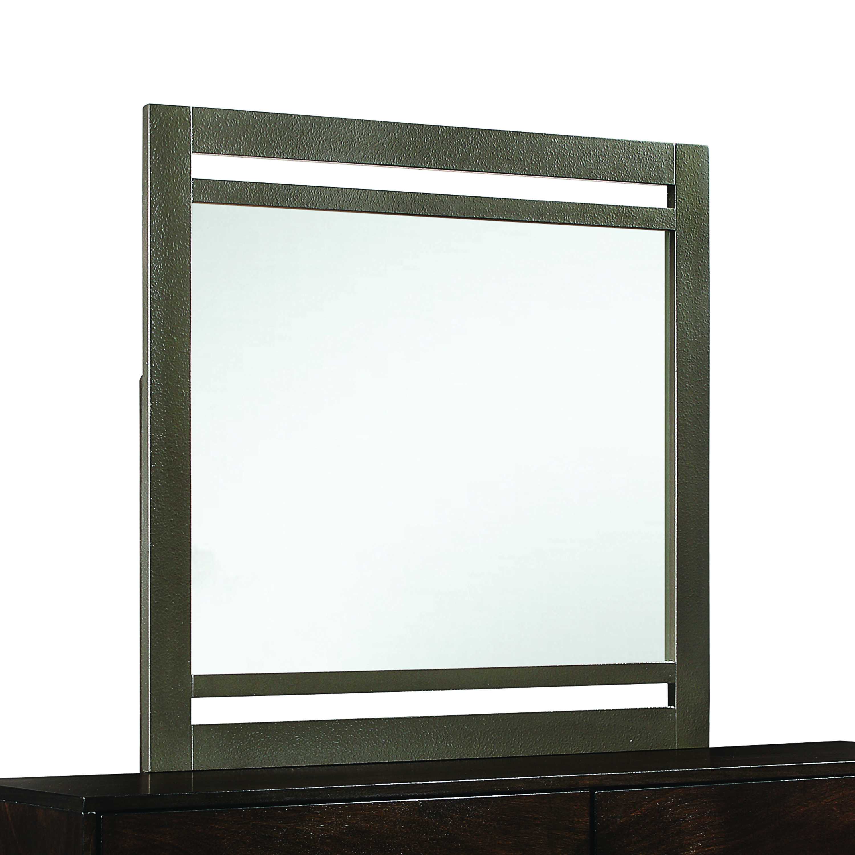HomeRoots 348192 Amelia 1-in W x 37-in H Square Brown Framed Vanity Mirror