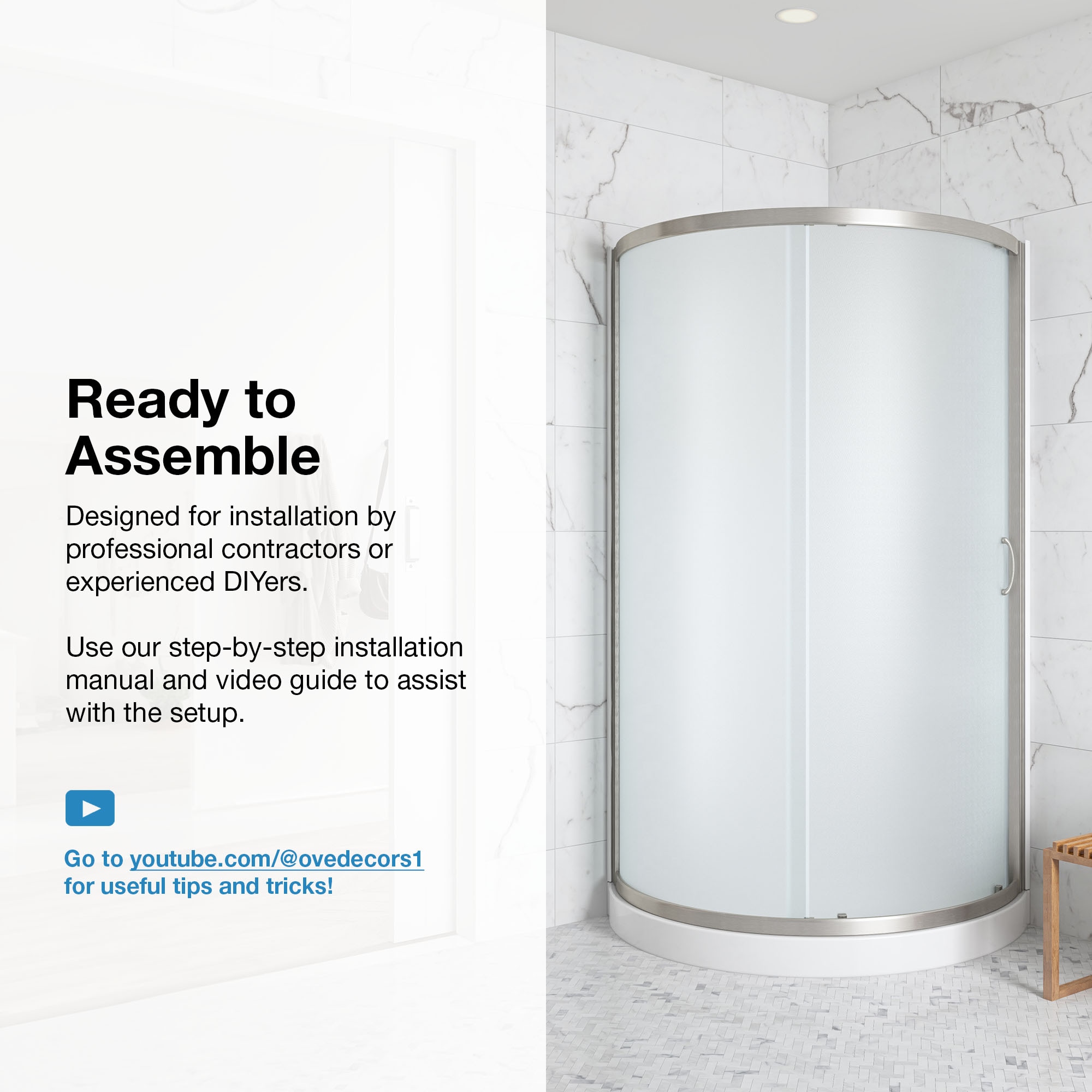 OVE Decors 15SKA-BREF32-SAT Alcove-Shower-Kit - View #4