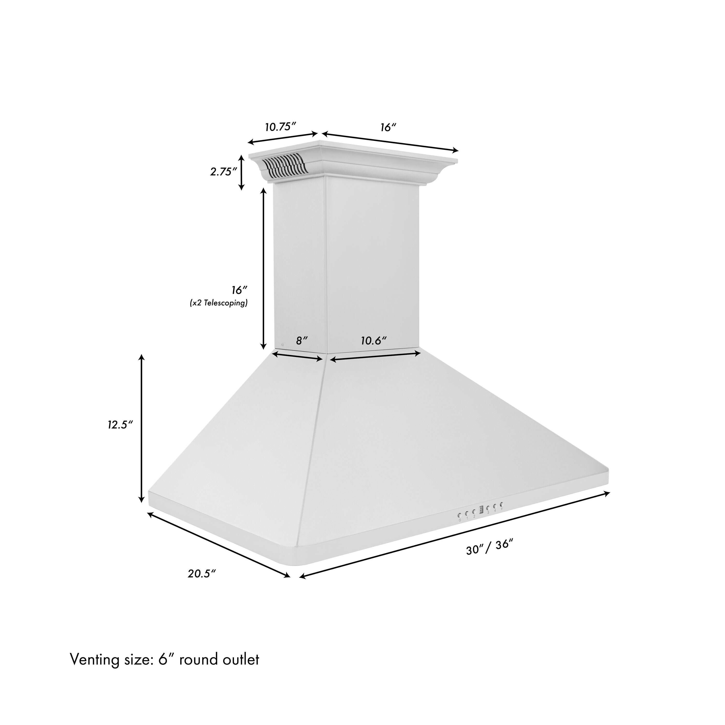 ZLINE KITCHEN & BATH KF1CRN-BT-30 Wall-Mounted-Range-Hoods - View #13