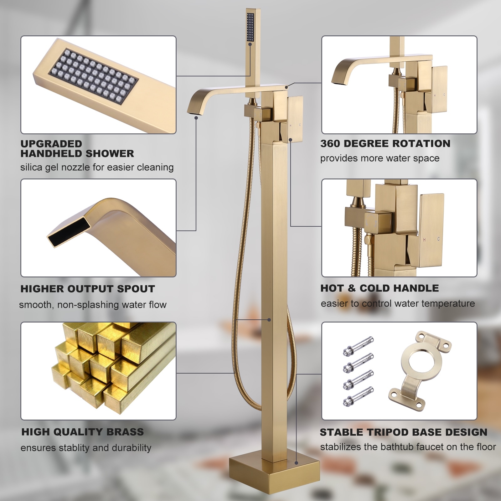 WOWOW 3082100G Roman-Tub-Faucets - View #3
