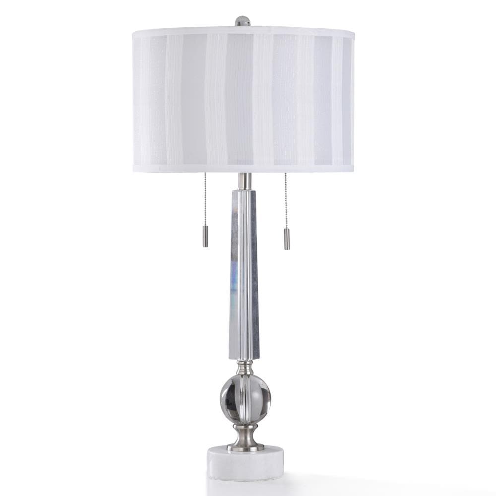 Buffet Table Lamp With Linen Shade, 36 High Table Lamps