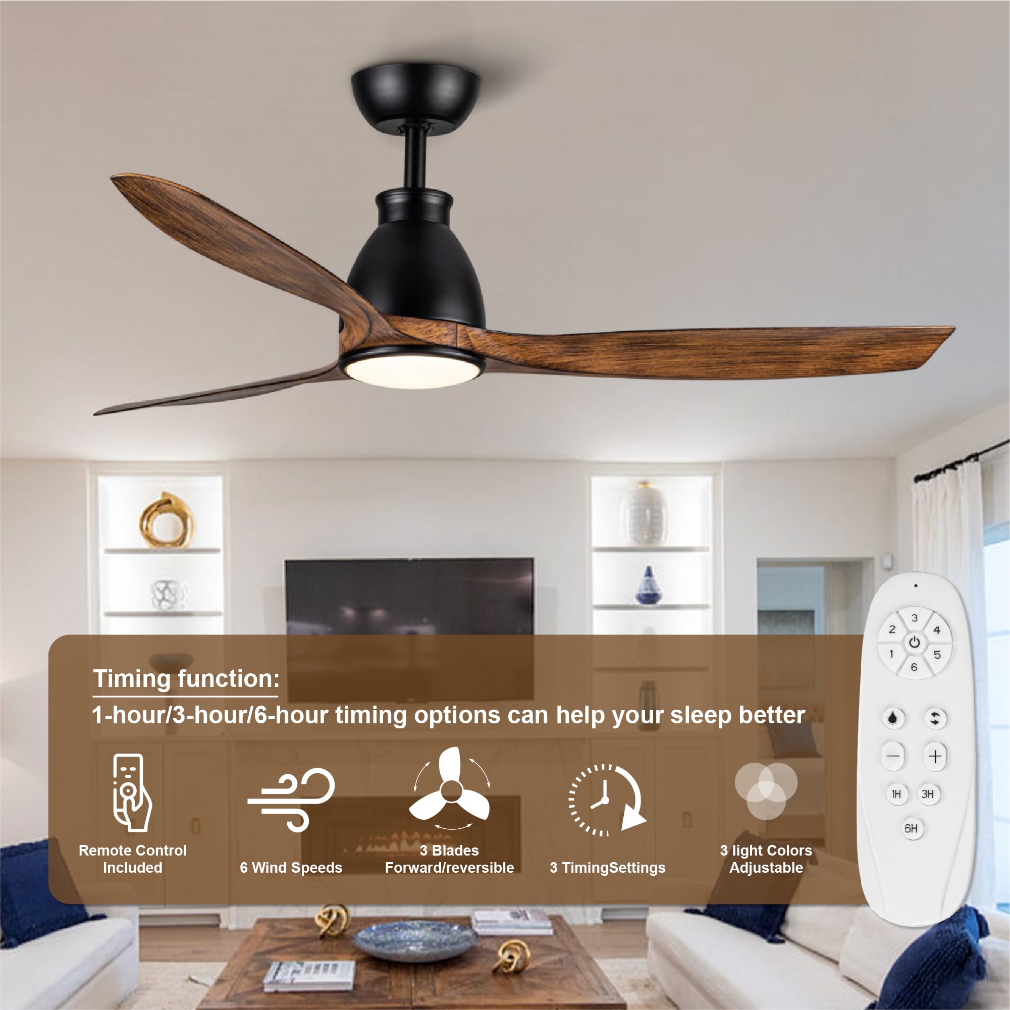 WELLFOR AMYU-26 Ceiling-Fans - View #3