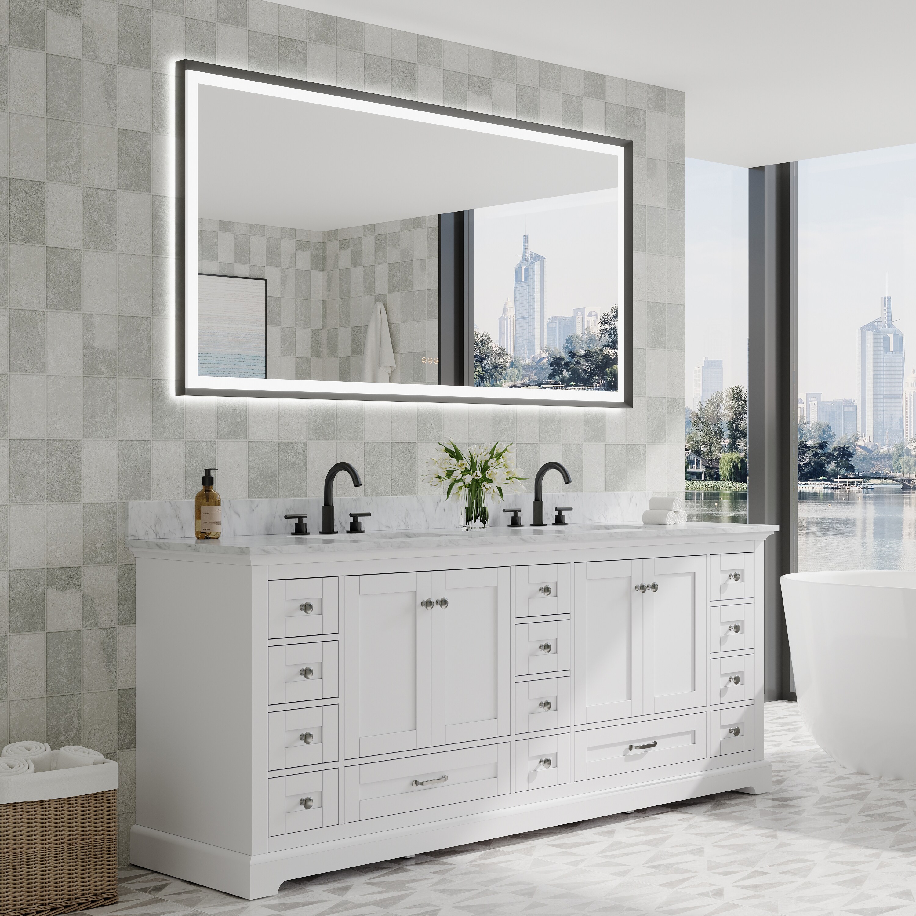 CALVON CLW67236MB Framed-Bath-Mirrors - View #12