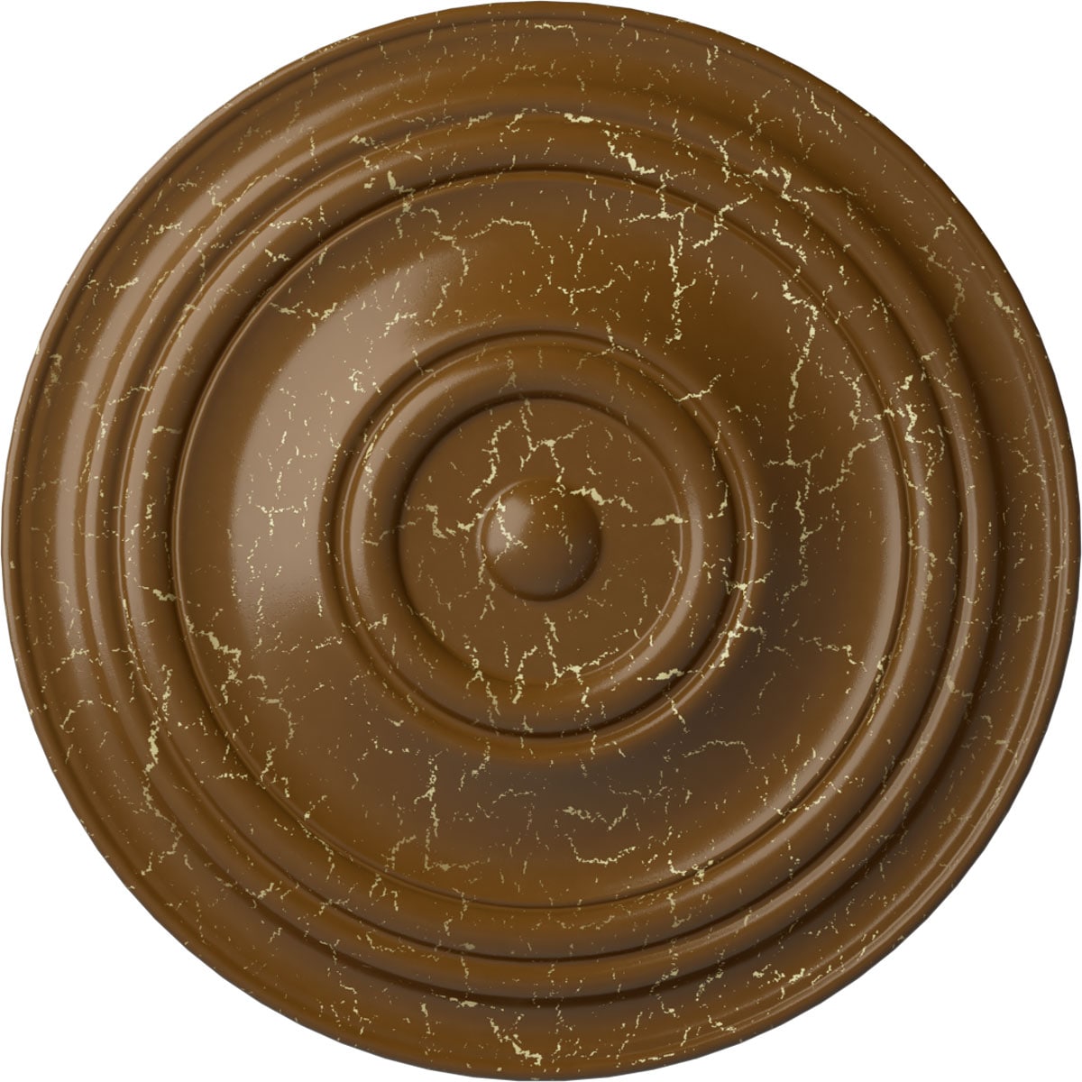 Ekena Millwork CM31TRSTC Traditional 31.5-in W x 31.5-in L Painted Smokey Topaz Crackle Polyurethane Whole Ceiling Medallion