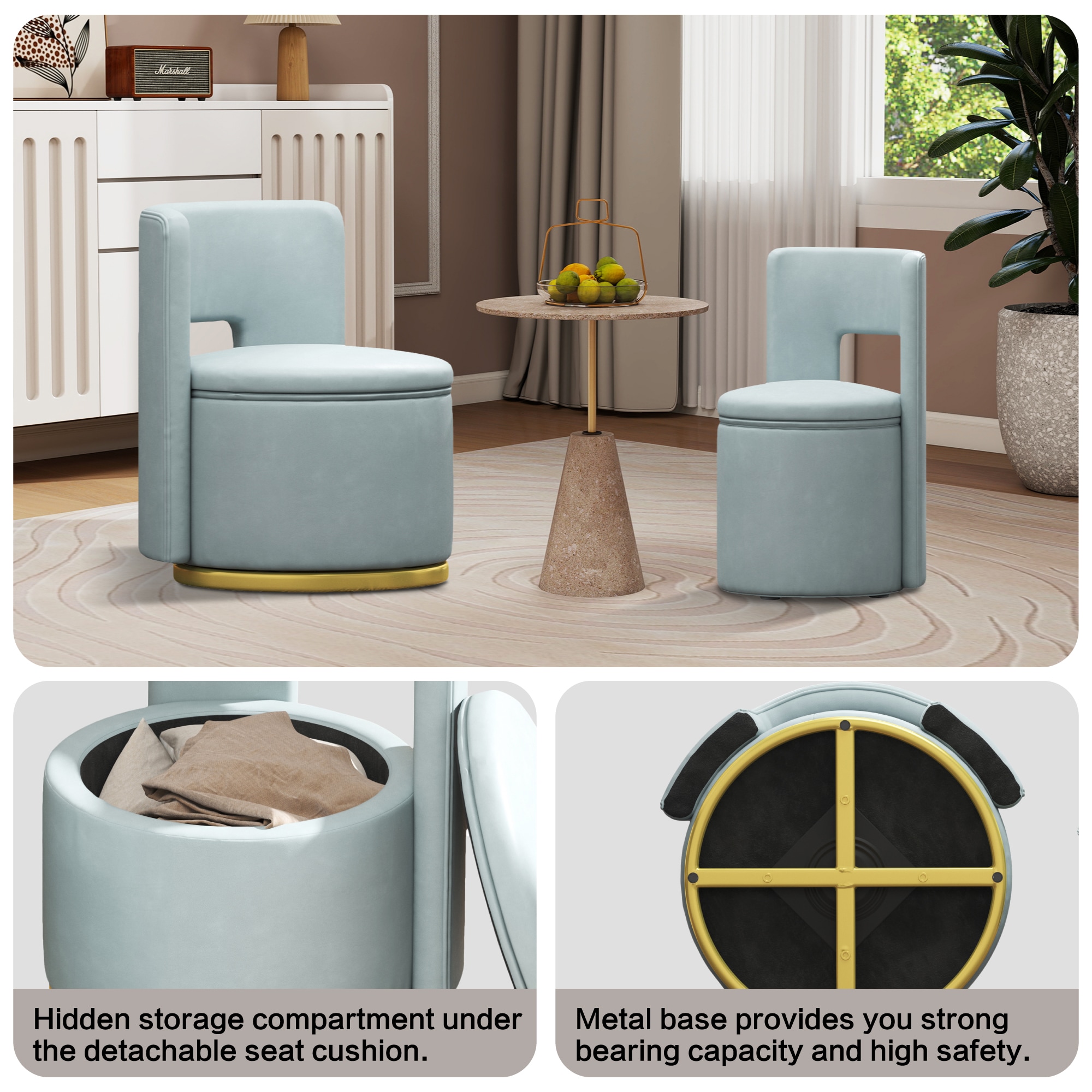 Hrinhom HC-D1121-BLUE chairs - View #8