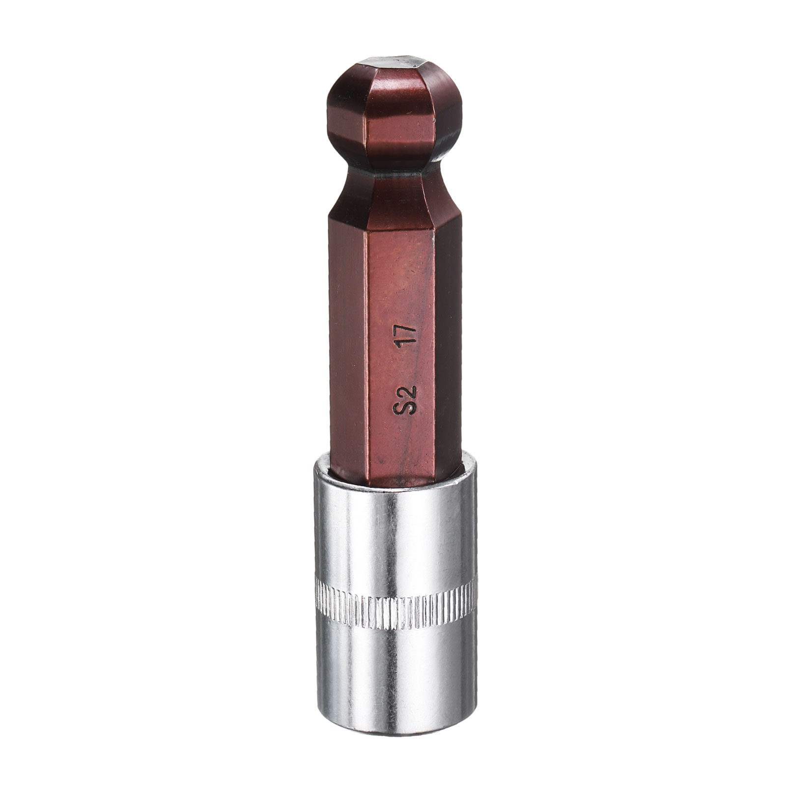Harfington 17 Ball End Hex Bit Socket 1/2 Inch Square Drive Metric Extension Impact Bit Power Nut Driver Set S2 and CR-V Steel Socket Ratchet Wrench Bits