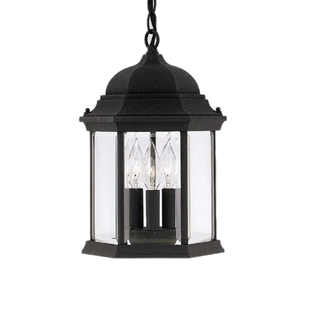 Designers Fountain Devonshire 3-Light Black Traditional Clear Glass ...