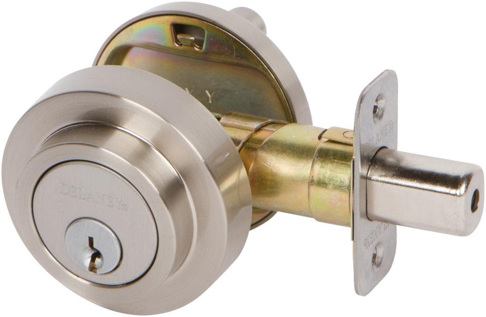 Delaney Hardware 345001 Delaney Delaney Satin Nickel Single Cylinder Deadbolt