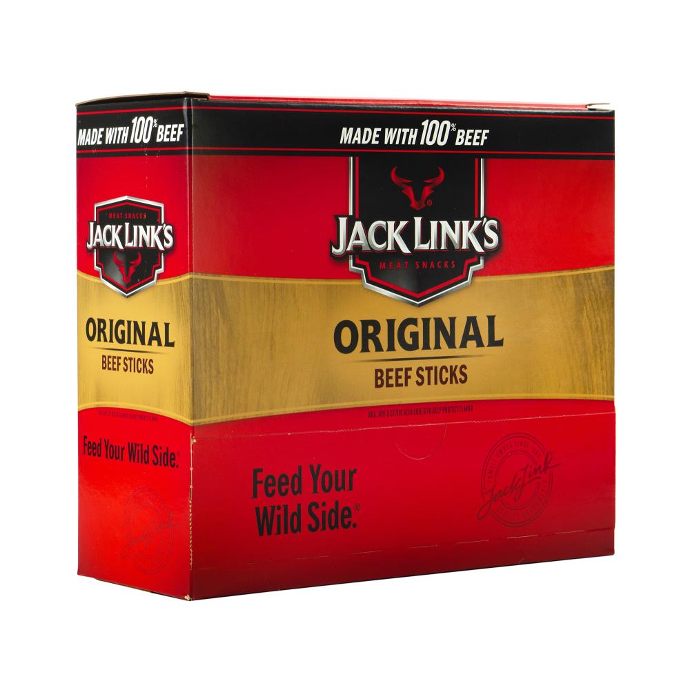 Jack Link's Original Beef Sticks 0.5 oz, 50 Count - High Protein, Low ...