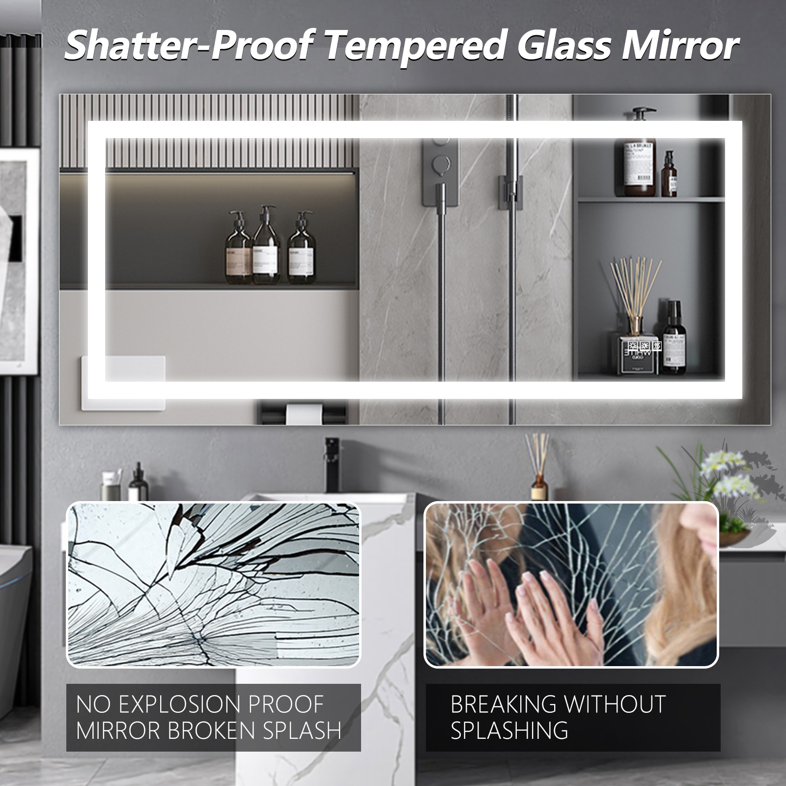 Forclover WBSG-127906 Framed-Bath-Mirrors - View #4
