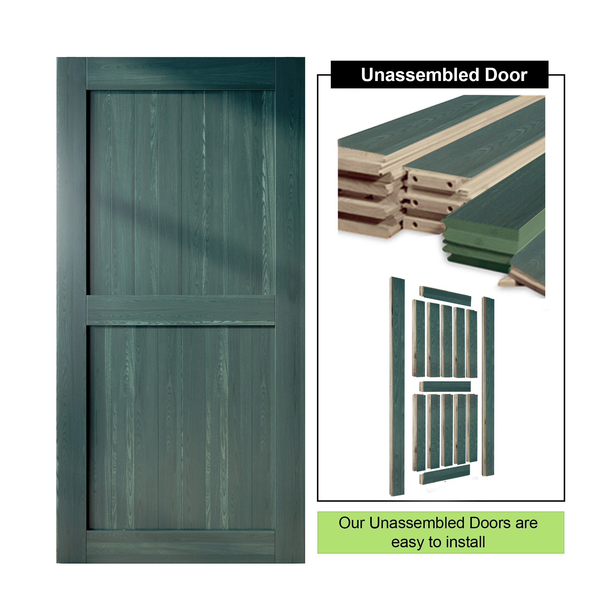 HOMACER 4884-H-RP Barn-Doors - View #5