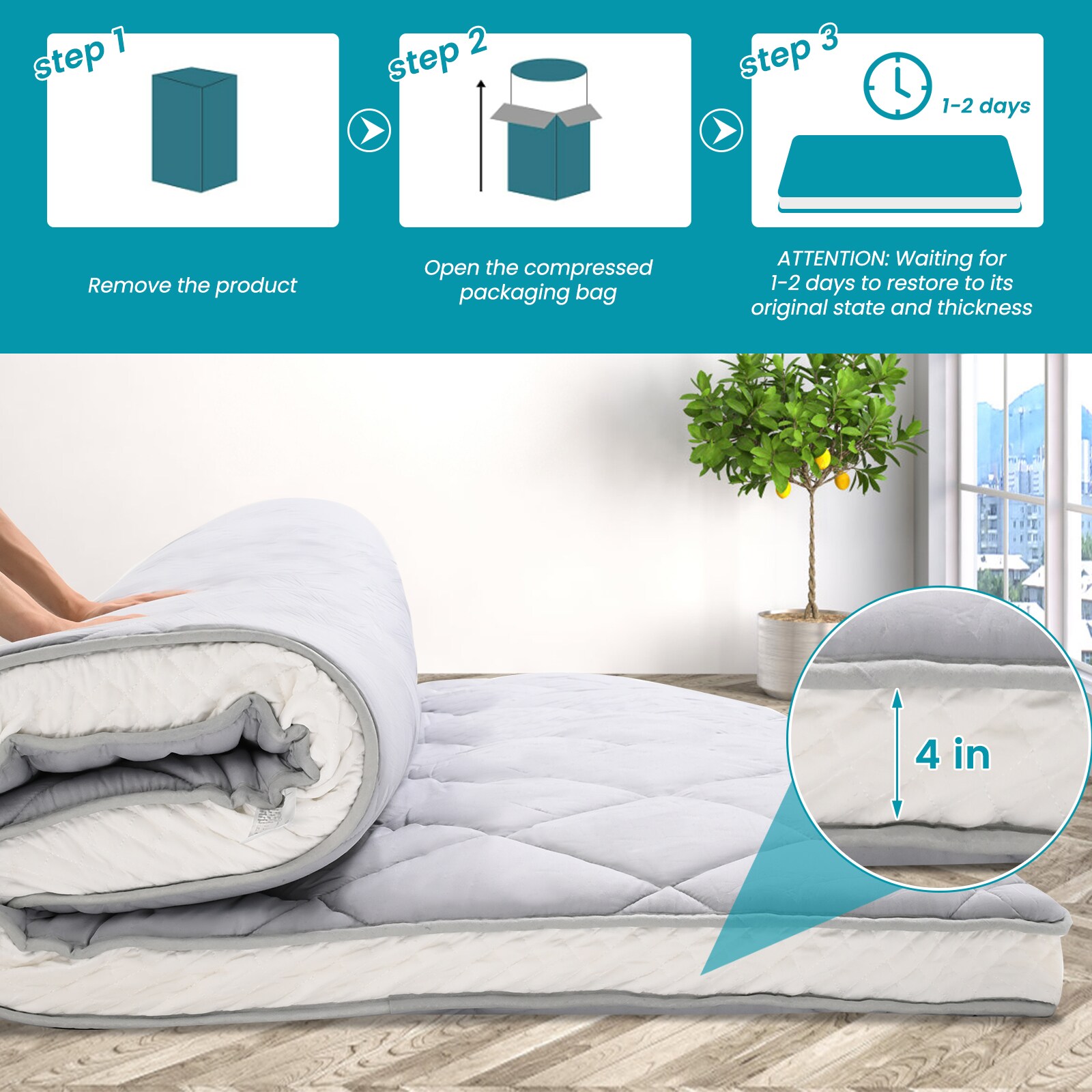 Esazn I1327138-GY-QUPLUS Mattresses-Boxsprings - View #7