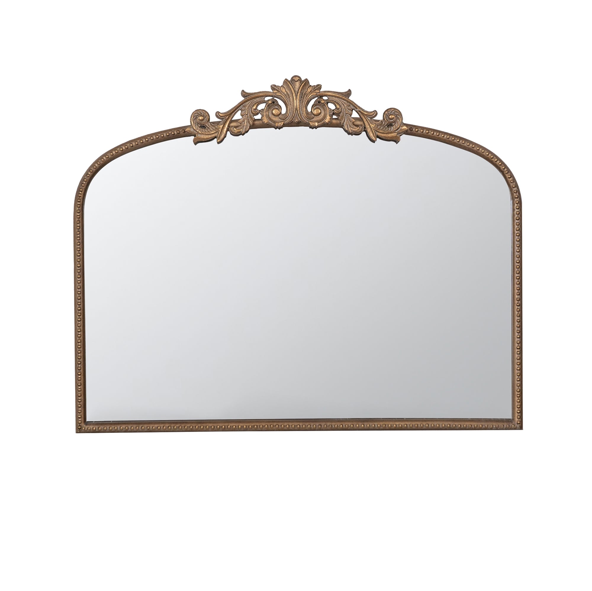 Siavonce XH27696 40-in W x 31-in H Arch Gold Framed Full Length Wall Mirror