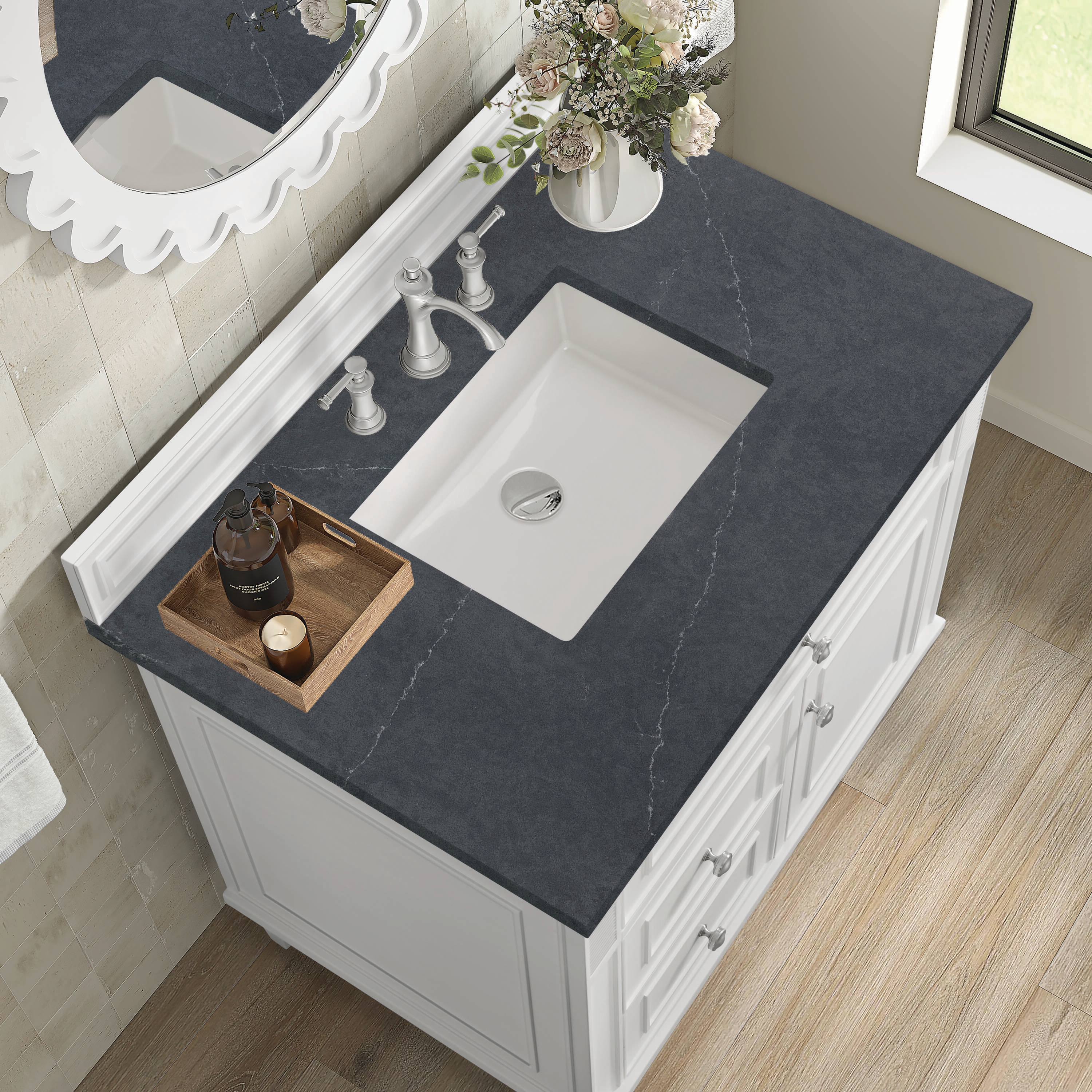 Lorelai 36" Bright White Plywood Single Vanity