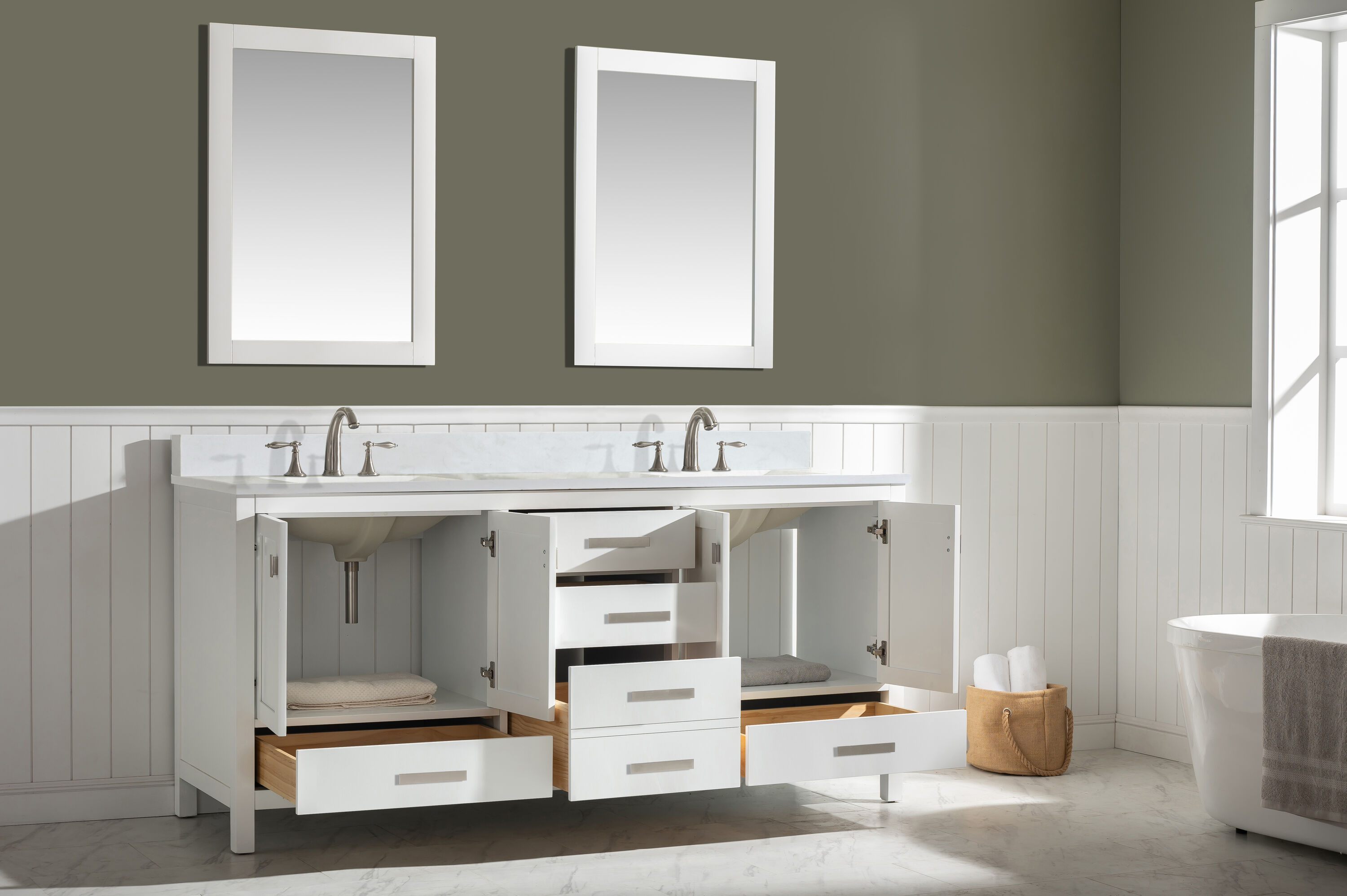 Design Element V01-72-WT Bath-Vanity-Combo - View #13