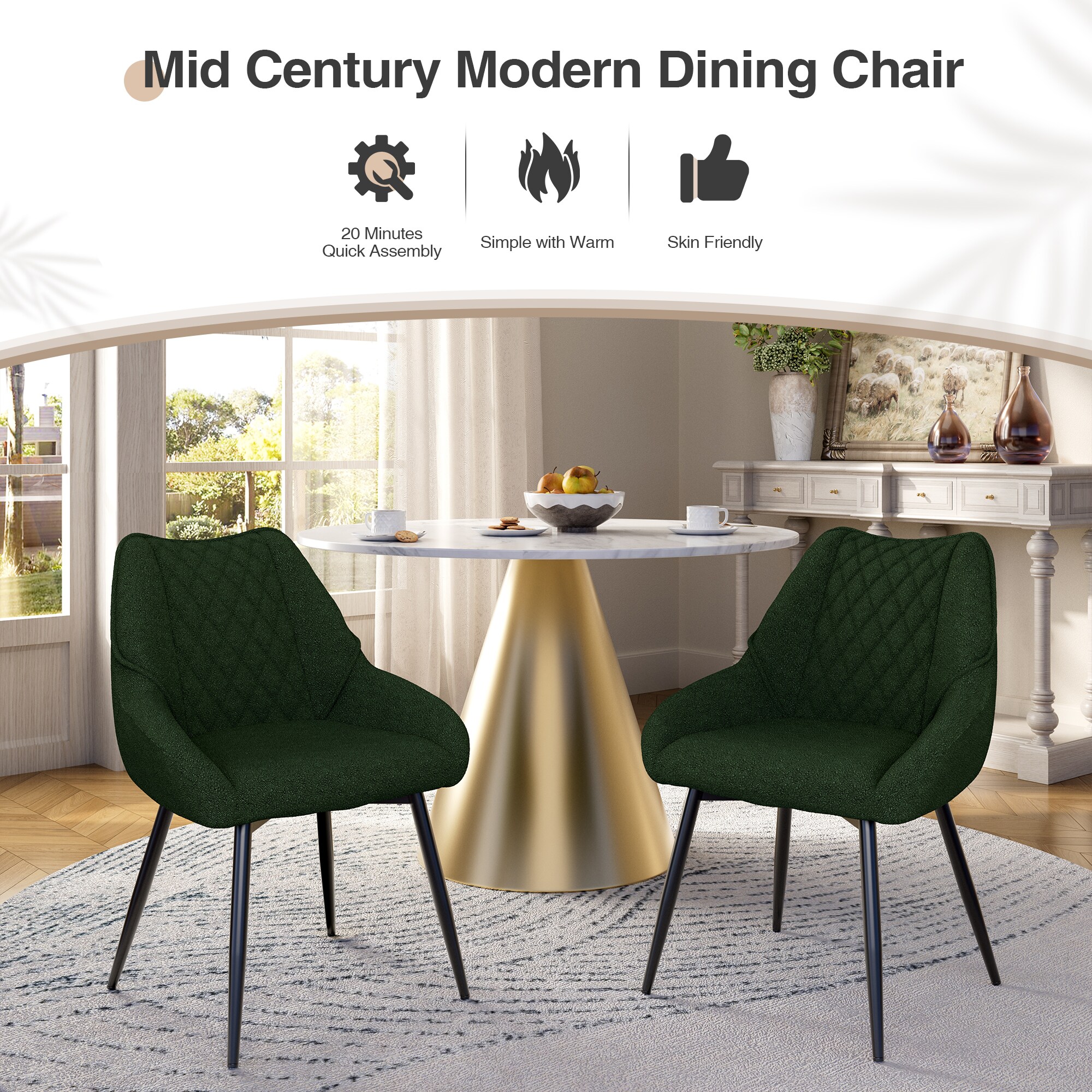 Clihome CLDC2353GR Dining-Chairs - View #6