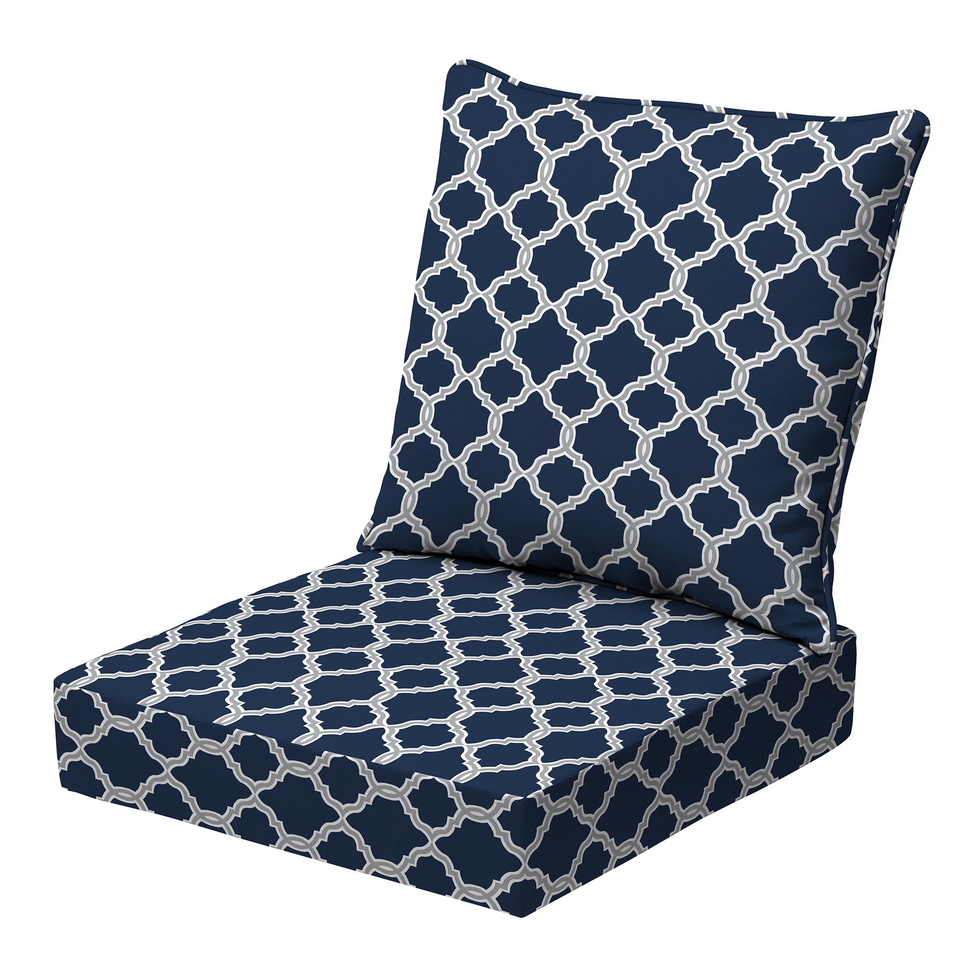 ARDEN MQ06A06B-D9Z1 24-in x 24-in Sapphire Blue Garden Trellis Deep seat patio chair cushion