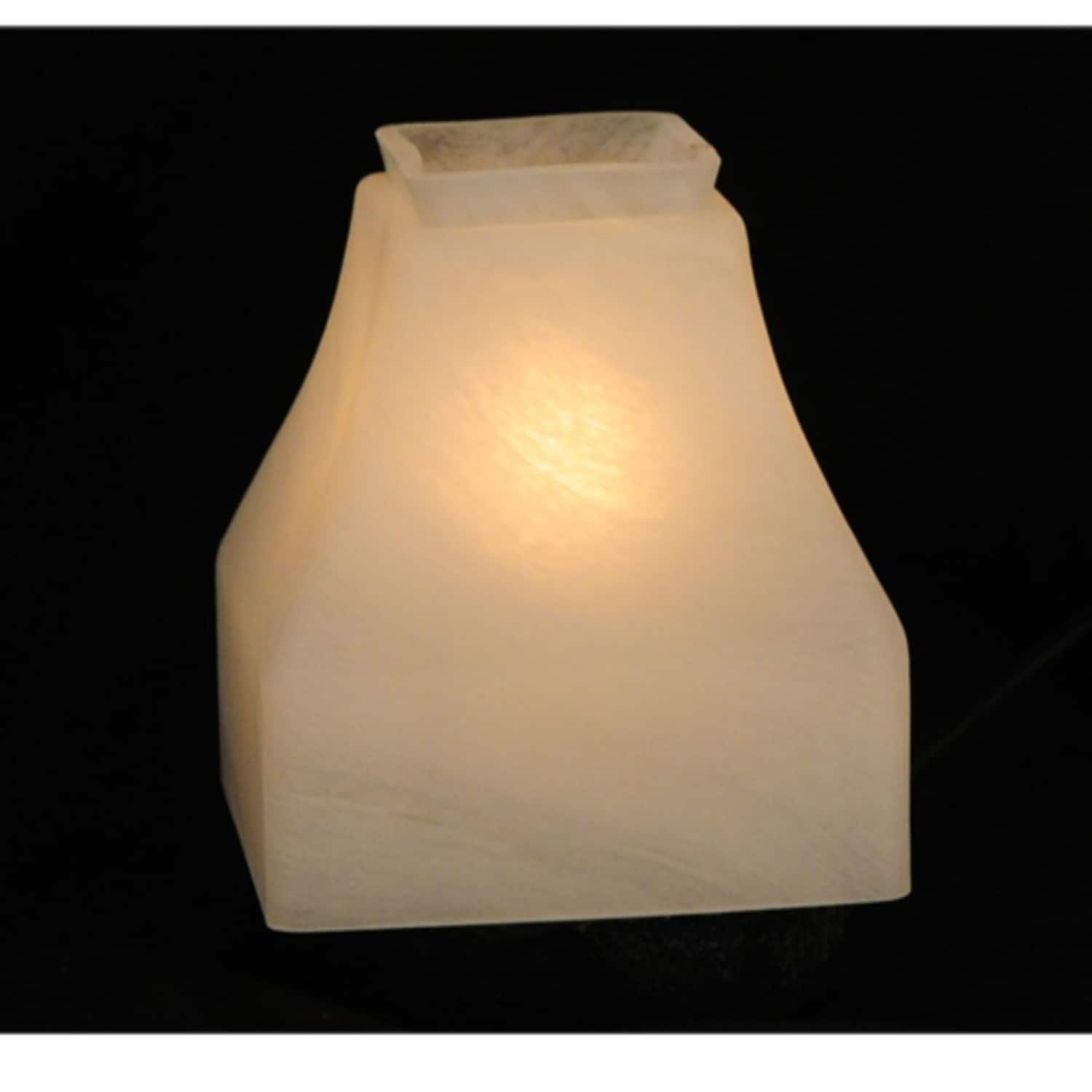 Meyda Tiffany Lighting 26250 5-Inches x 7-Inches White Glass Empire Lamp Shade