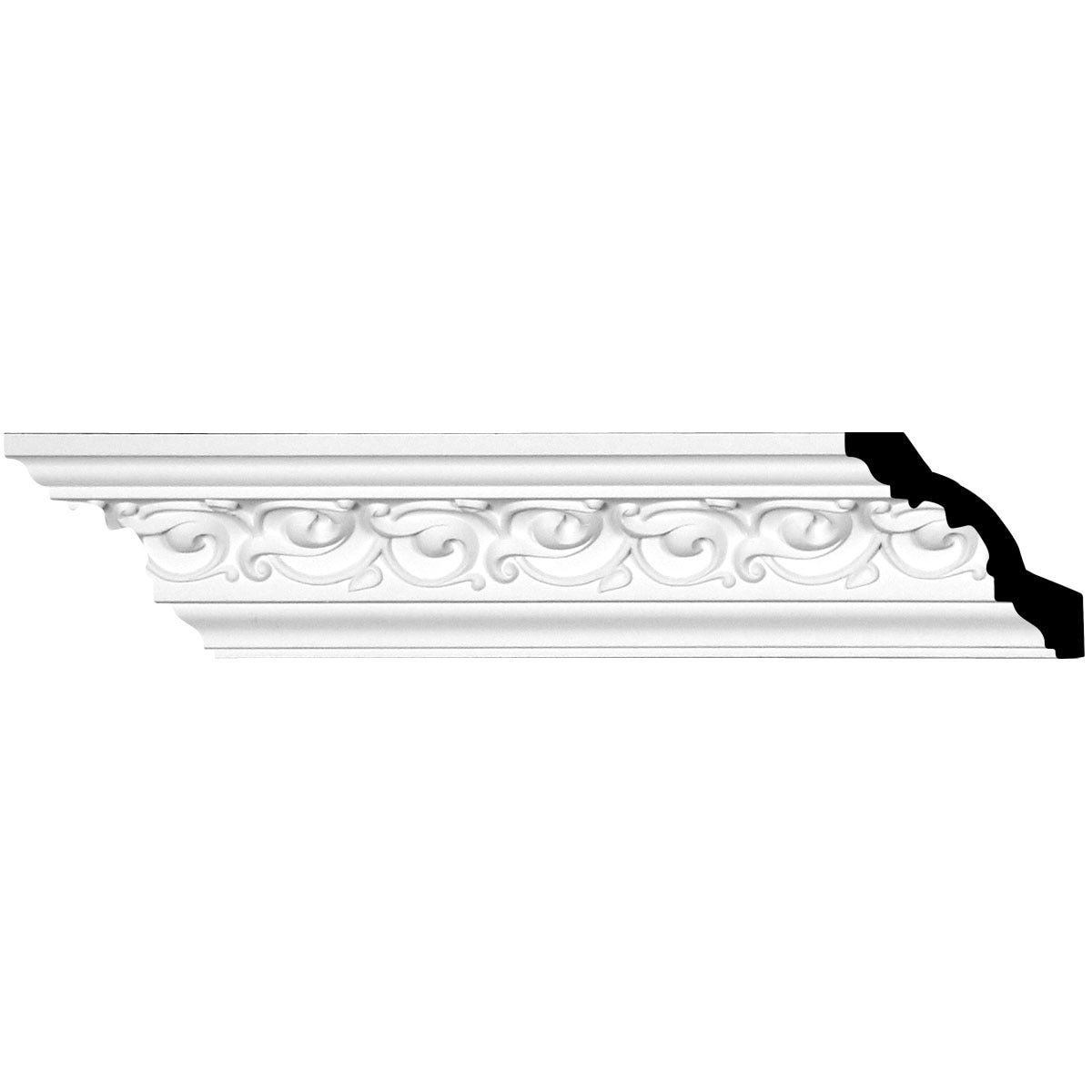 Versailles White Polyurethane Crown Moulding 94.5 inches
