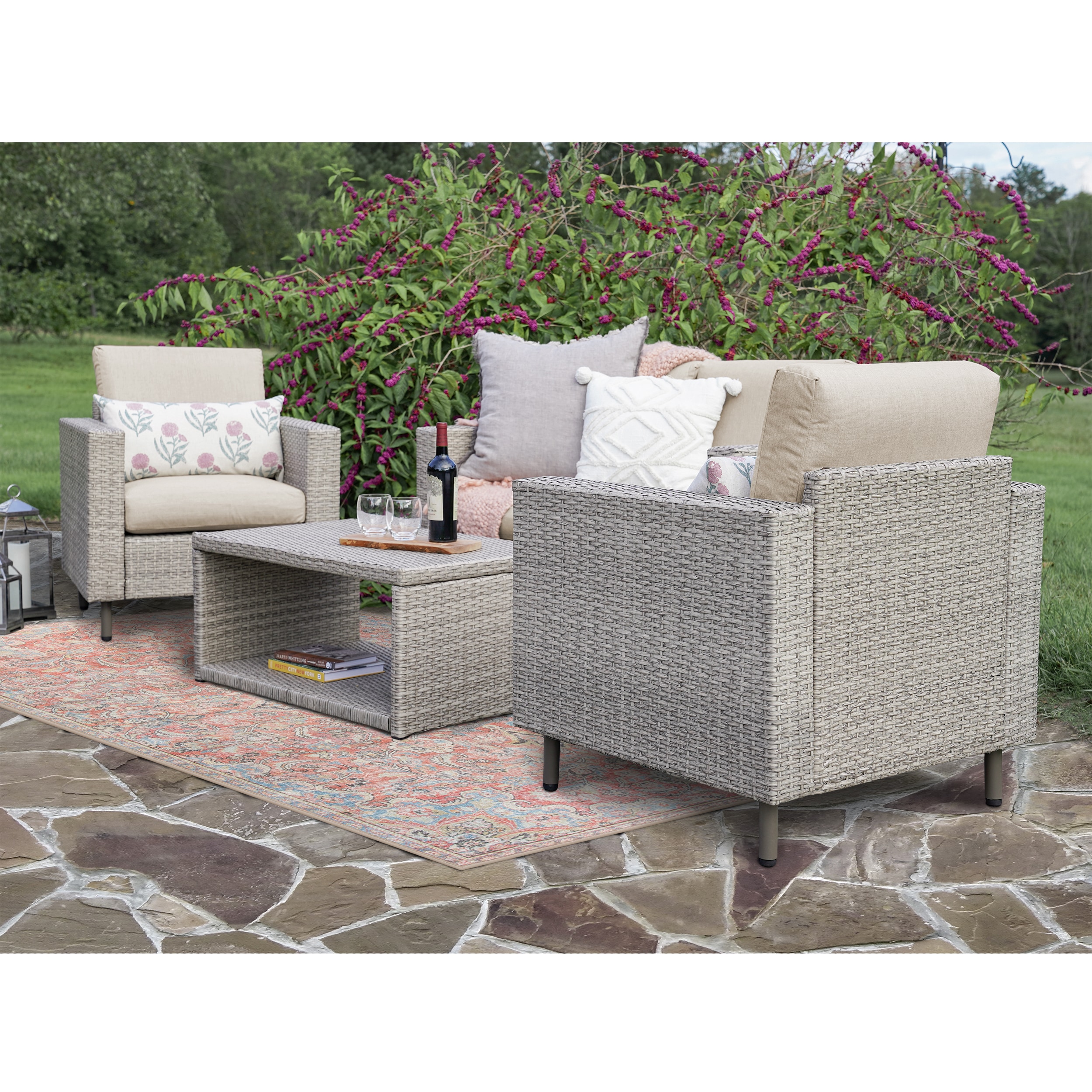 Leisure Made 460065-TAN Patio-Conversation-Sets - View #2