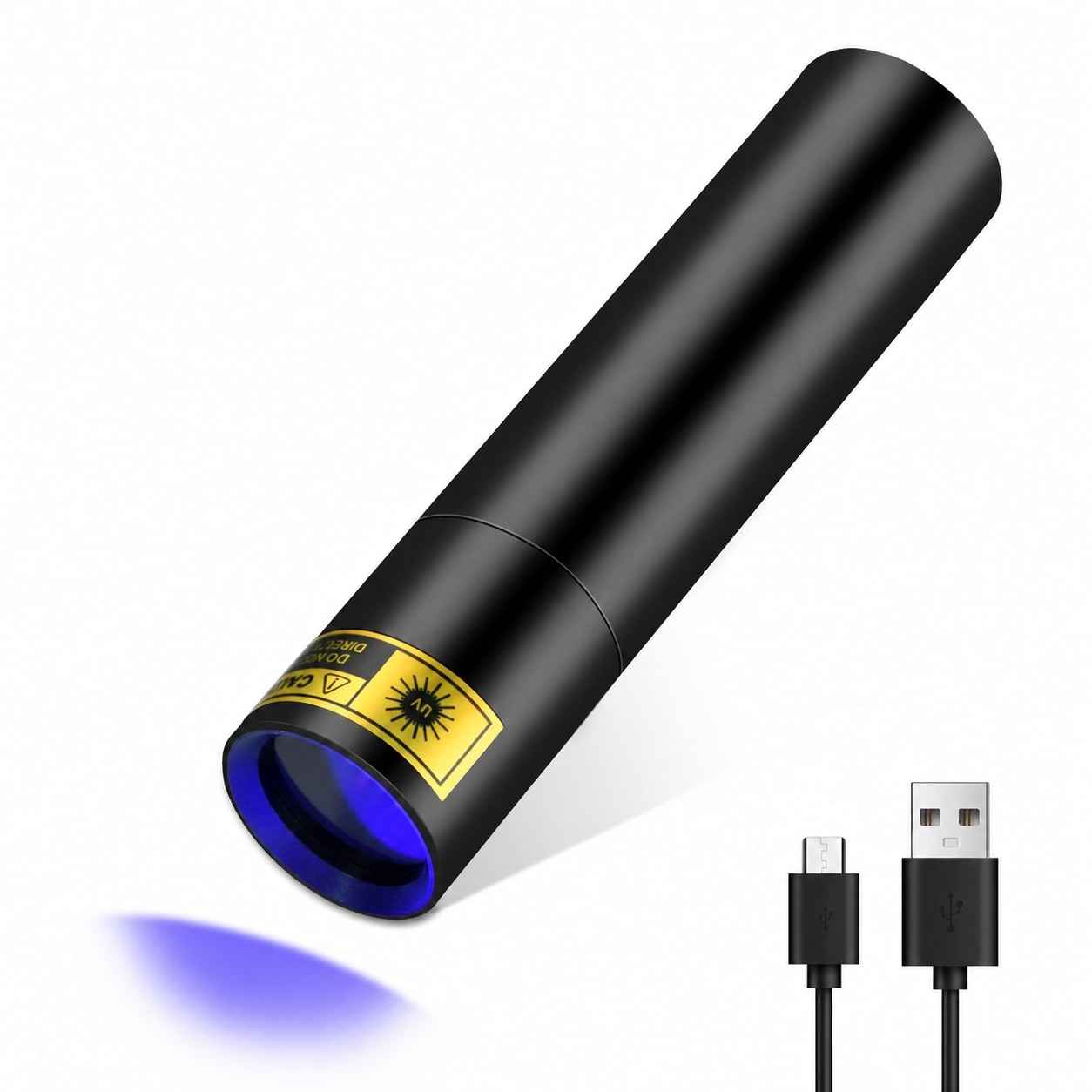 Justincity  UV Flashlight 365nm Black Light Mini Powerful Woods Lamp USB C LED renewable power Blacklight Flashlights Portable Pet Cat Urine