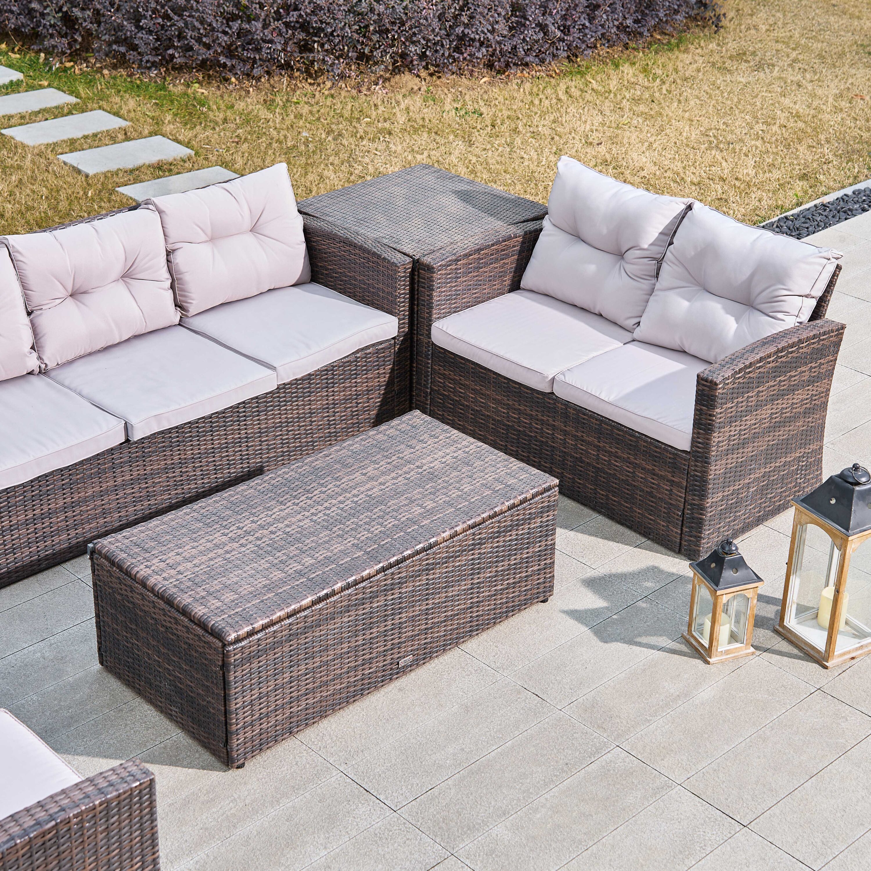 Moda Furnishings CMAS-1503-BR Patio-Conversation-Sets - View #7