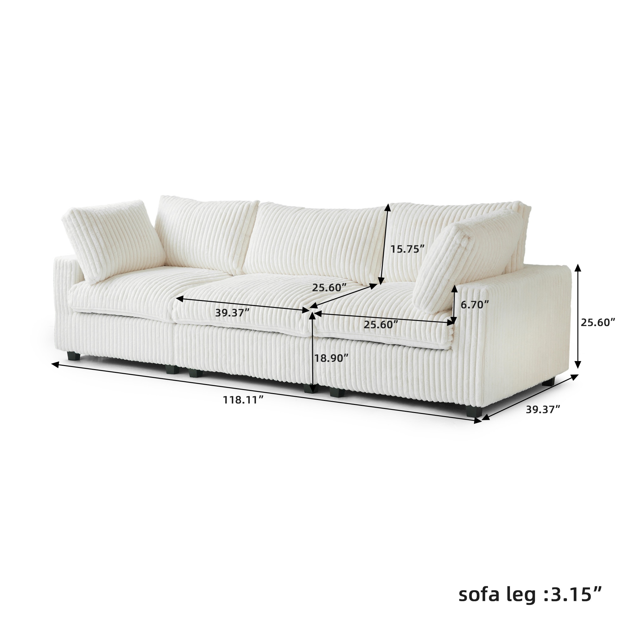 BuotiqHom DH-SF3-141BE Sofas-Loveseats - View #3