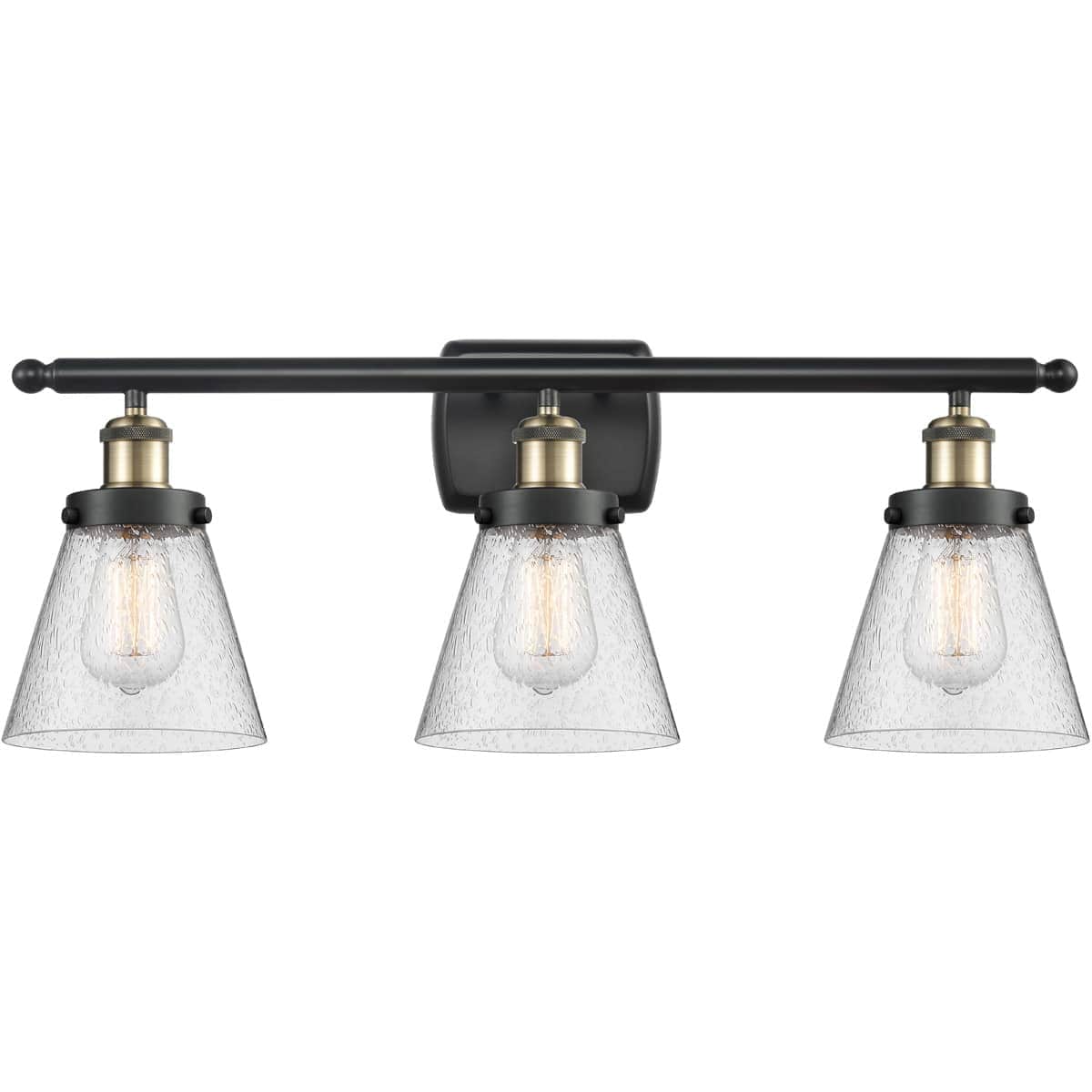 Innovations Lighting 1957865 916-3W-BAB-G64-LED Ballston Small Cone Black Antique Brass